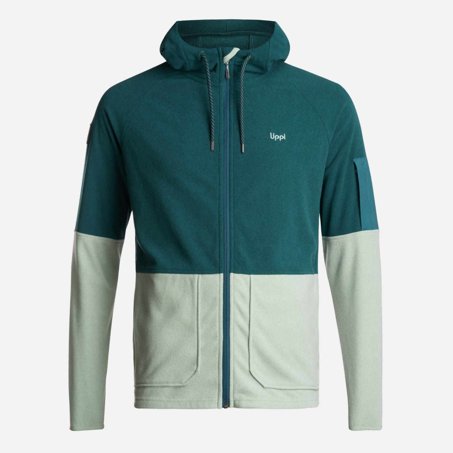 Poleron Hombre Stripes Nano-F Full Zip Hoody Petroleo Lippi V24-0