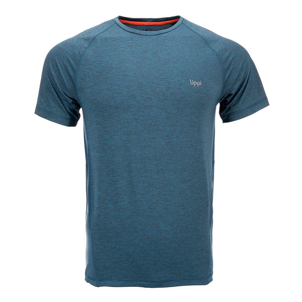 Polera Hombre Fury UV-Stop T-Shirt Melange Azul Lippi-0