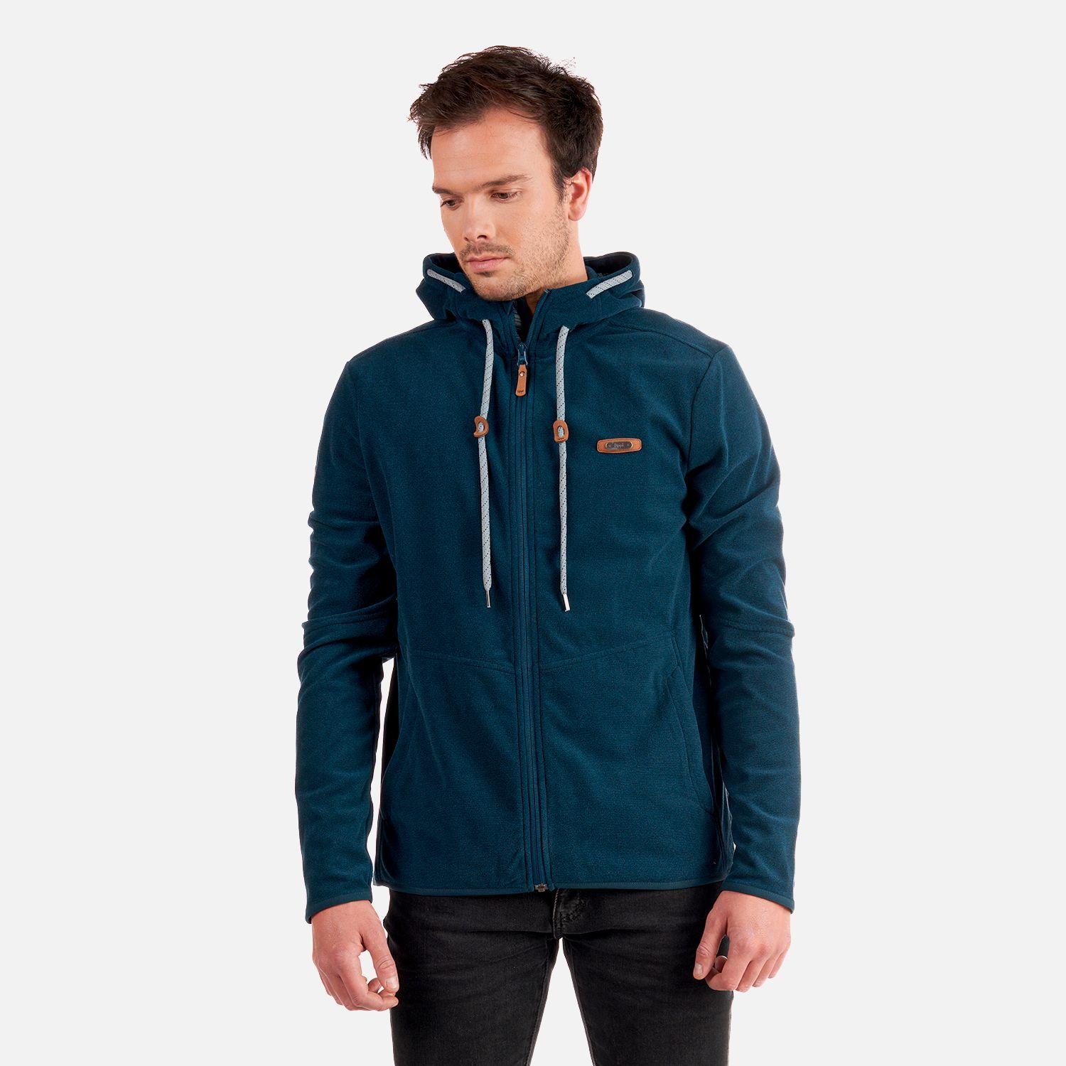 Poleron Hombre Stripes Nano-F Full Zip Hoody Azul Marino Lippi-1