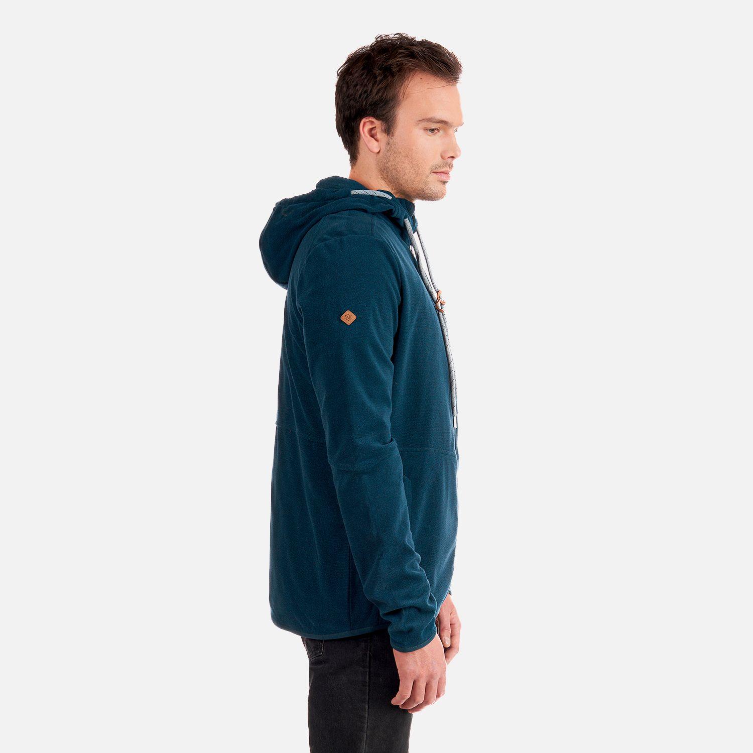 Poleron Hombre Stripes Nano-F Full Zip Hoody Azul Marino Lippi-3