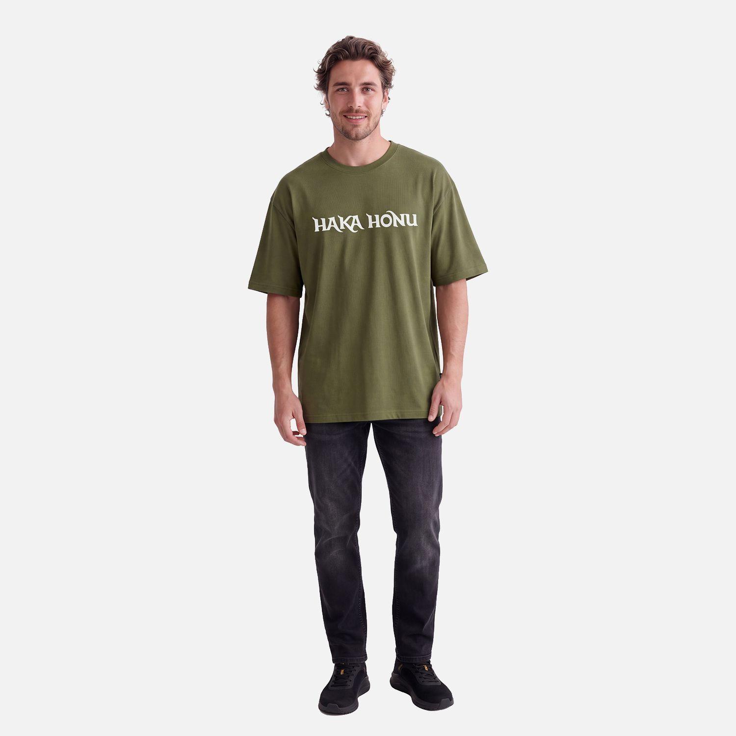Polera Hombre Logo Verde Musgo Haka Honu V27-3