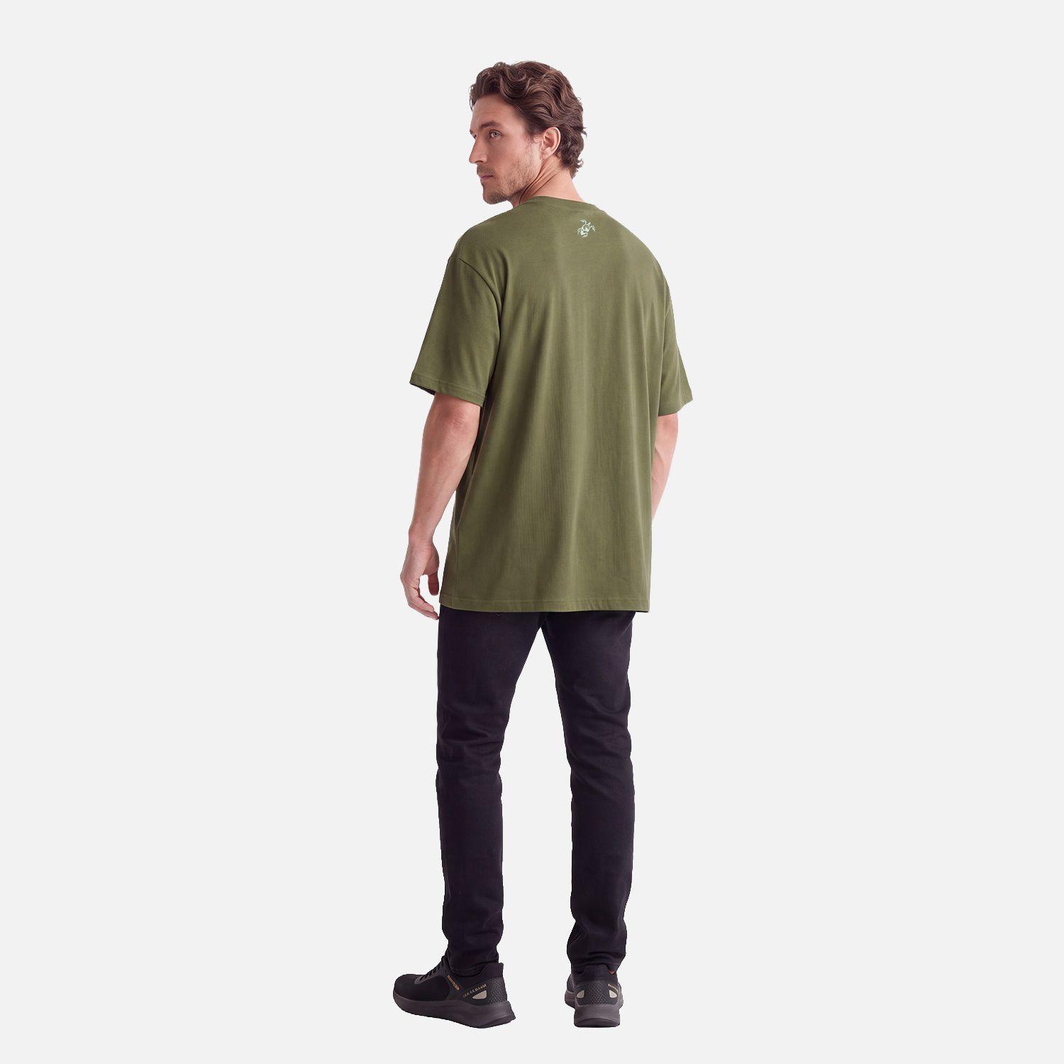 Polera Hombre Logo Verde Musgo Haka Honu V27-4