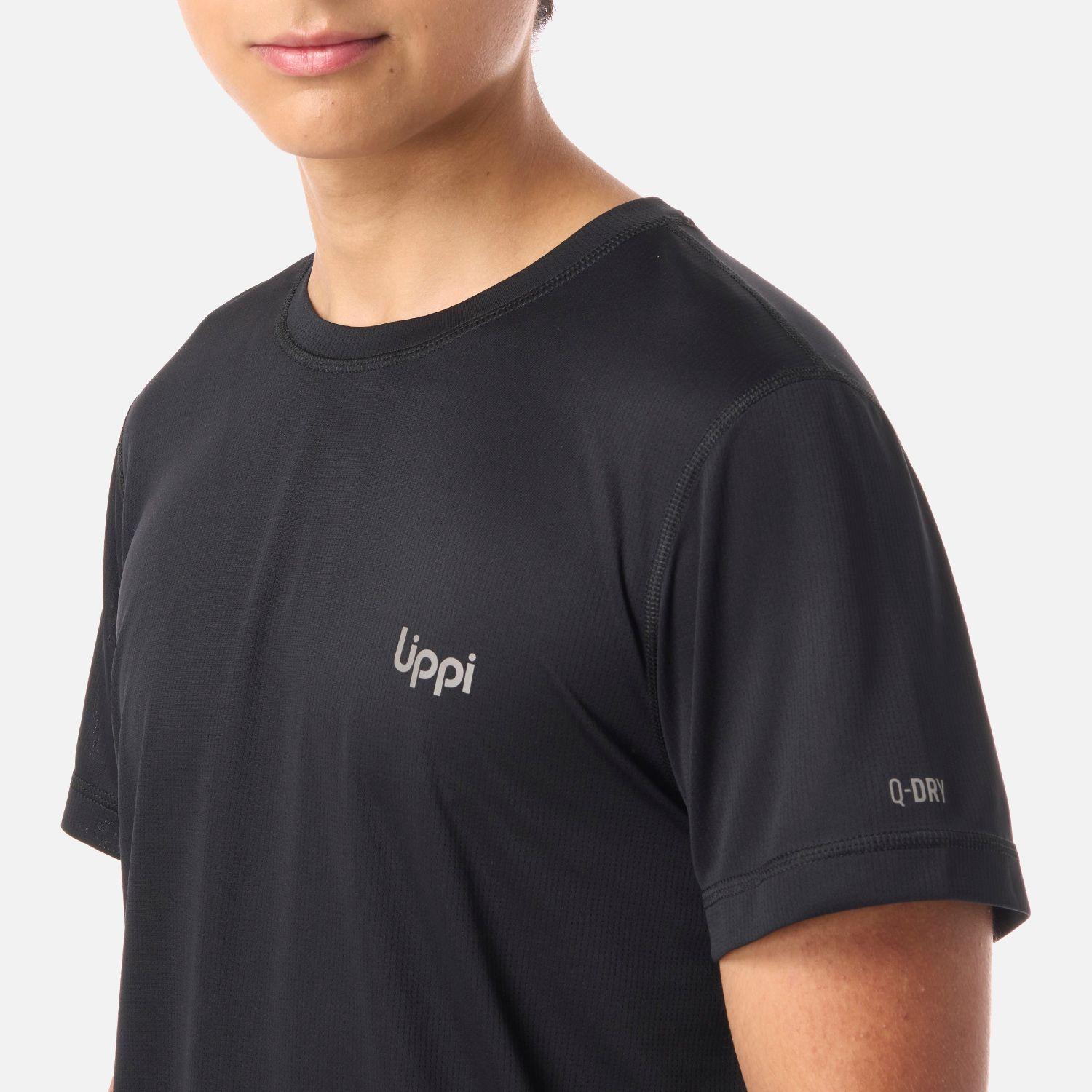 Polera Teen Boy Core Q-Dry T-Shirt Negro Lippi V26-3
