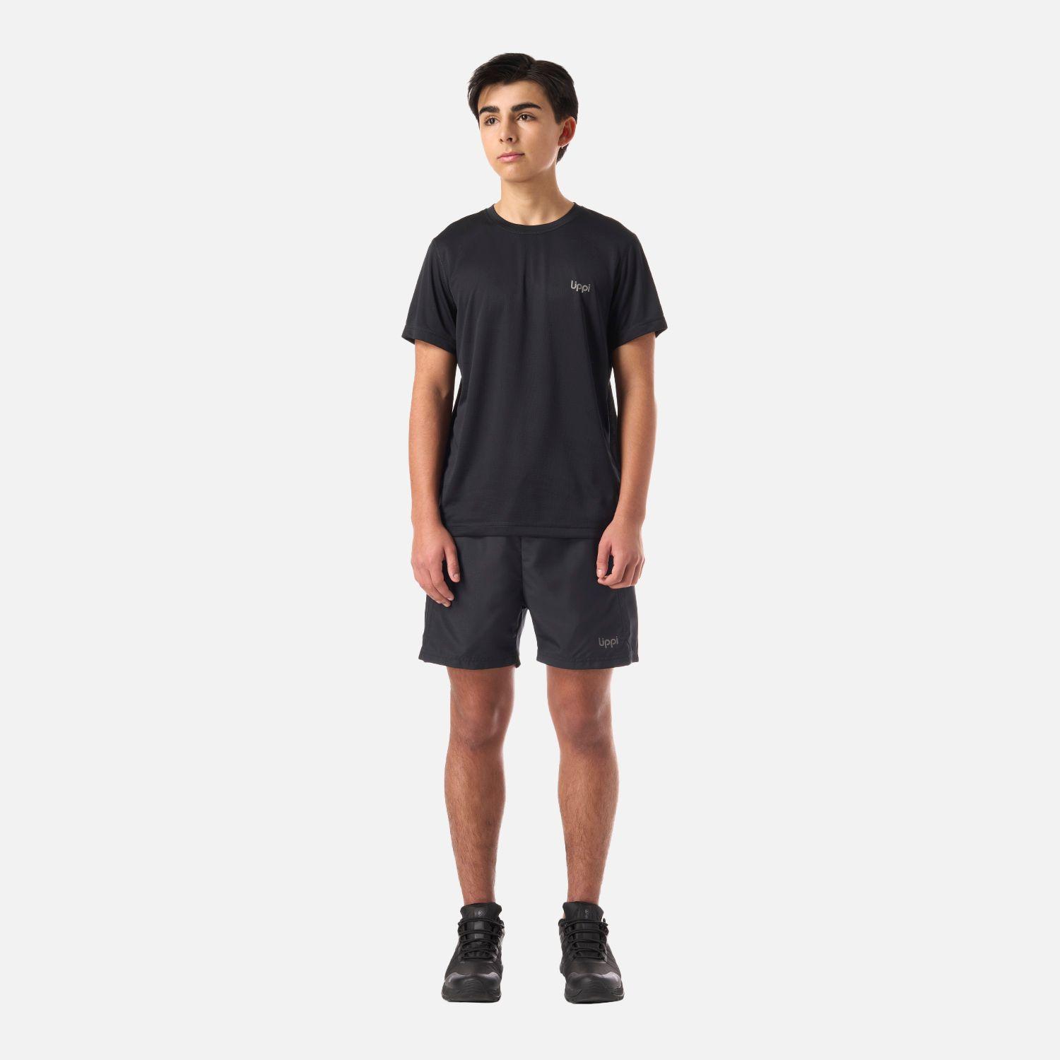 Polera Teen Boy Core Q-Dry T-Shirt Negro Lippi V26-4