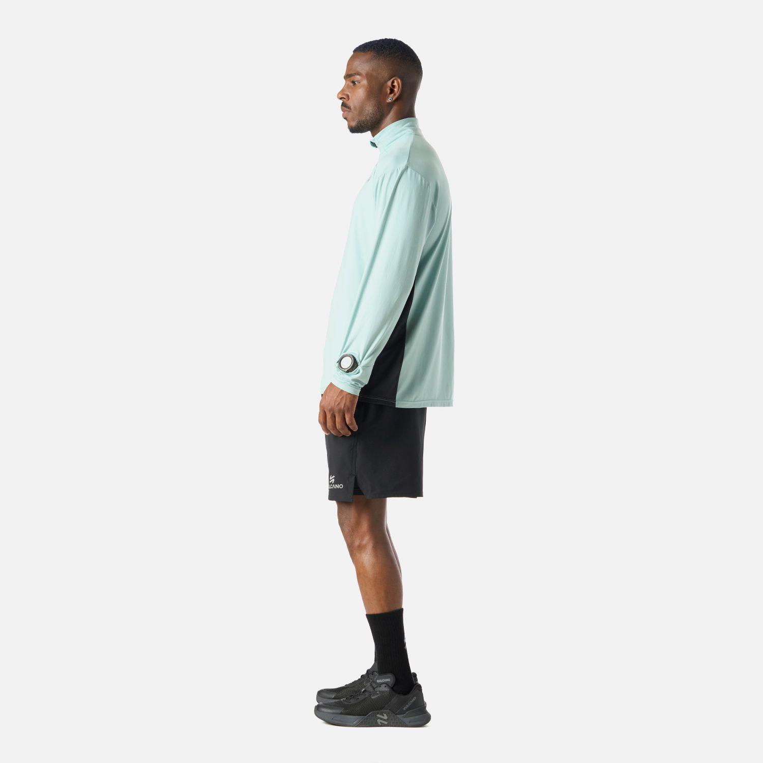 Polerón Hombre Tempo 1/4 Zip Midlayer Jade Vulcano-2