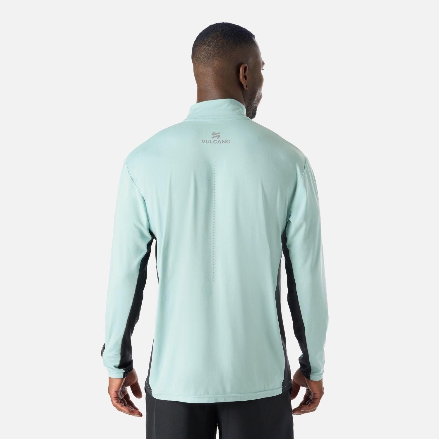 Polerón Hombre Tempo 1/4 Zip Midlayer Jade Vulcano-3