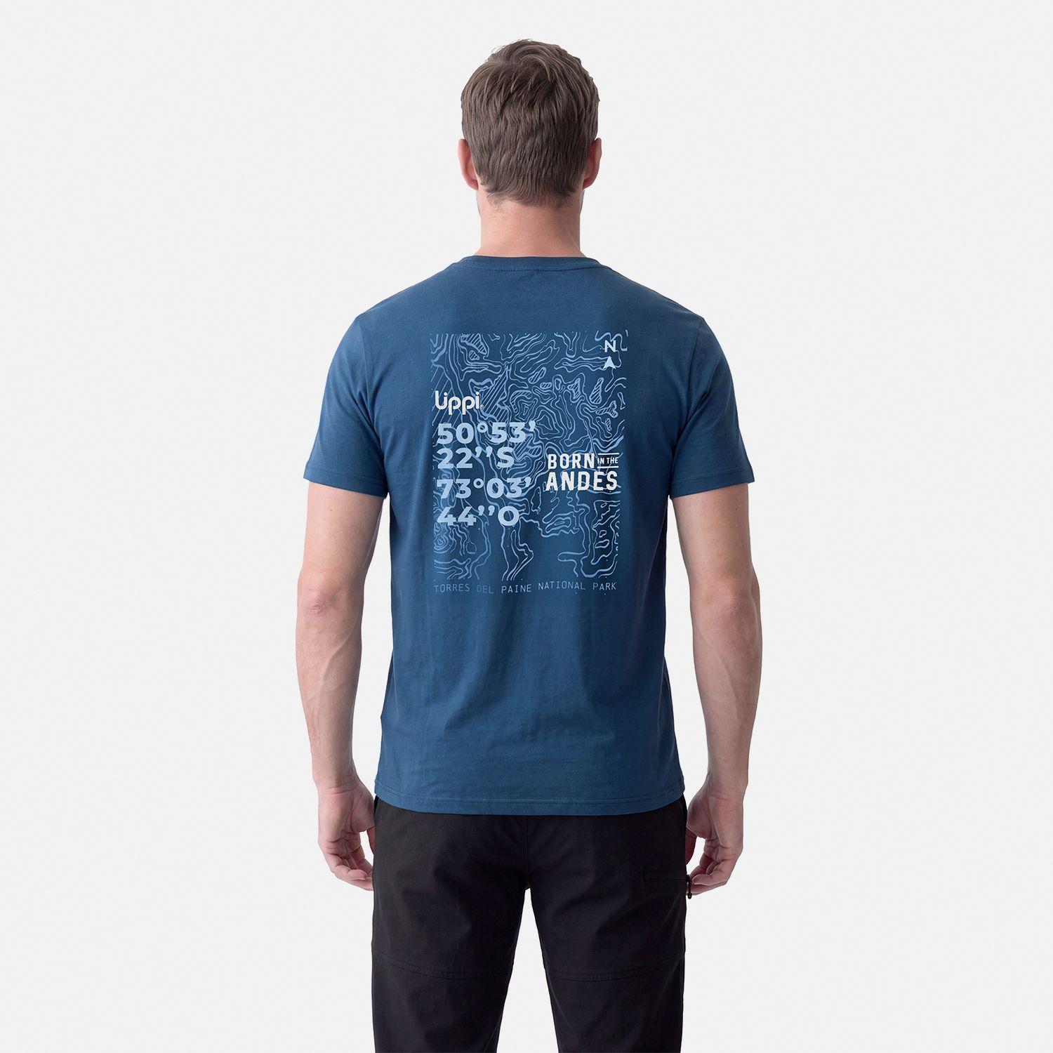 Polera Hombre Ulmo Back Print T-Shirt Azul Oscuro Lippi V27-1
