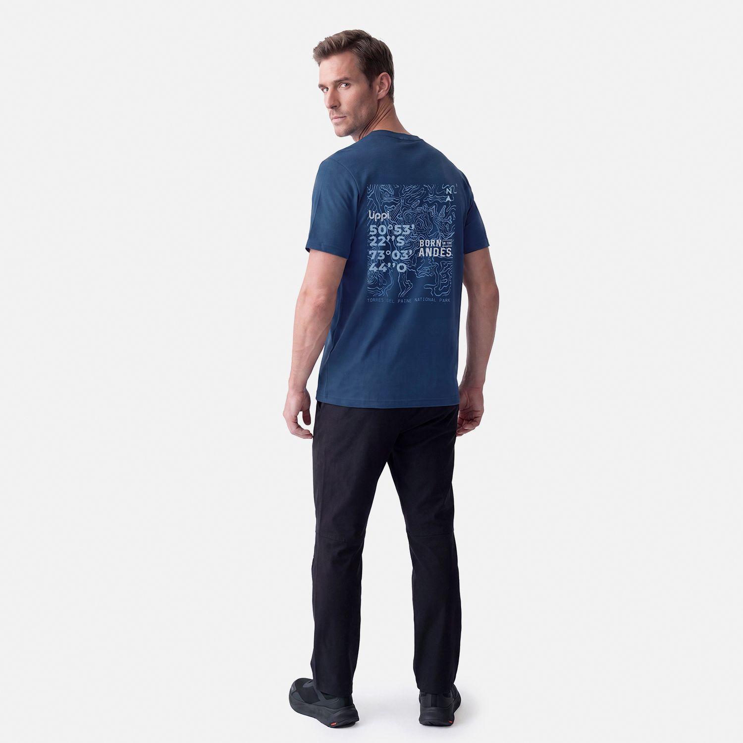 Polera Hombre Ulmo Back Print T-Shirt Azul Oscuro Lippi V27-4