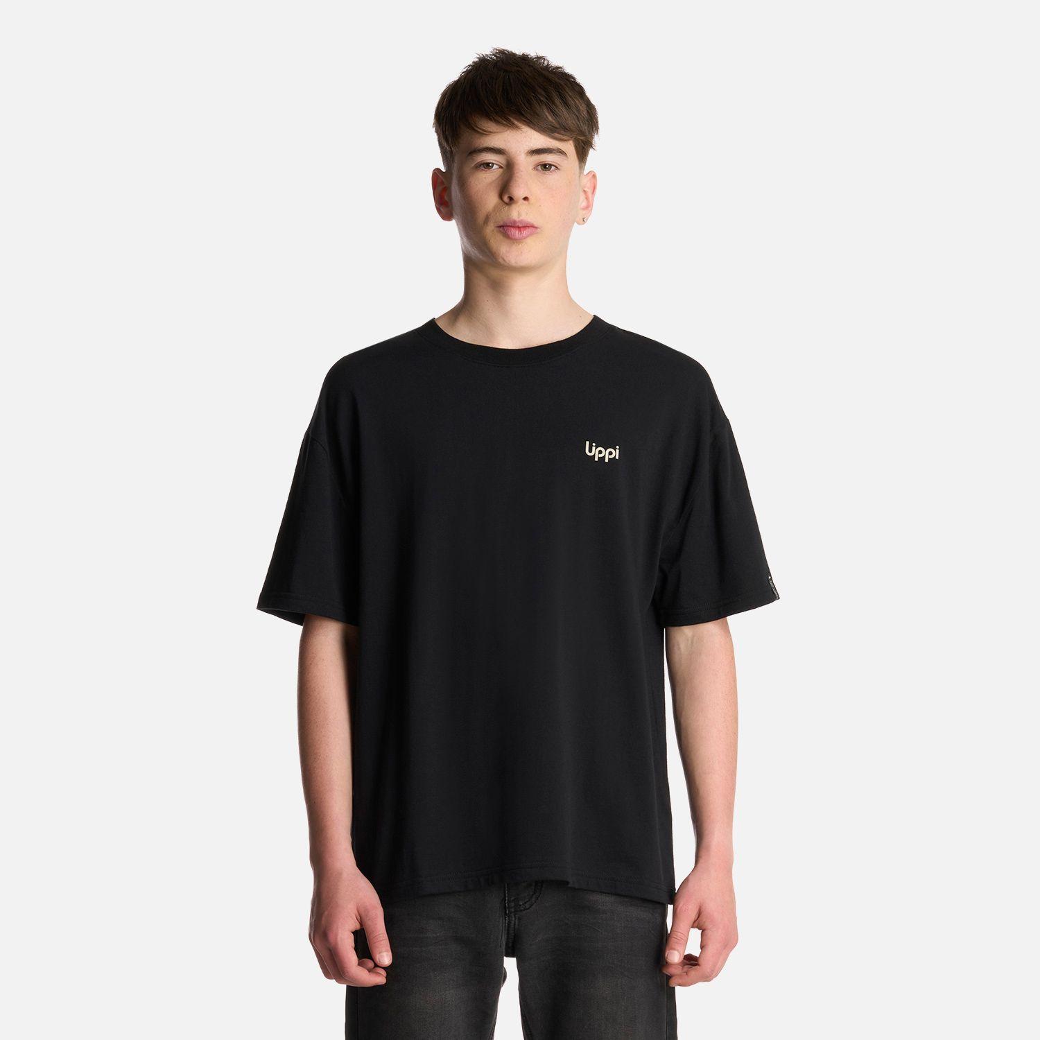 Polera Teen Boy Urban Trip Oversize T-Shirt Negro Lippi-0