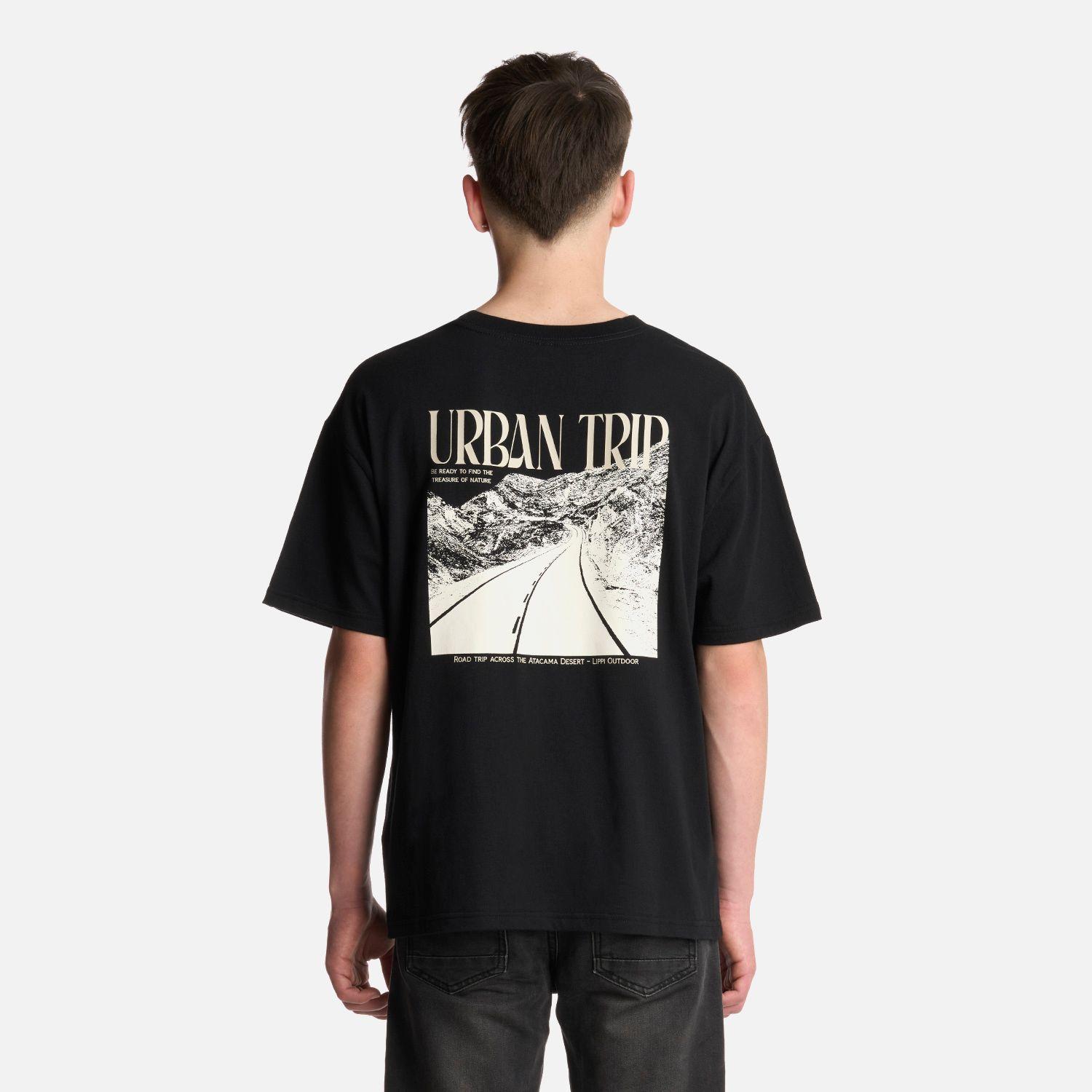 Polera Teen Boy Urban Trip Oversize T-Shirt Negro Lippi-2