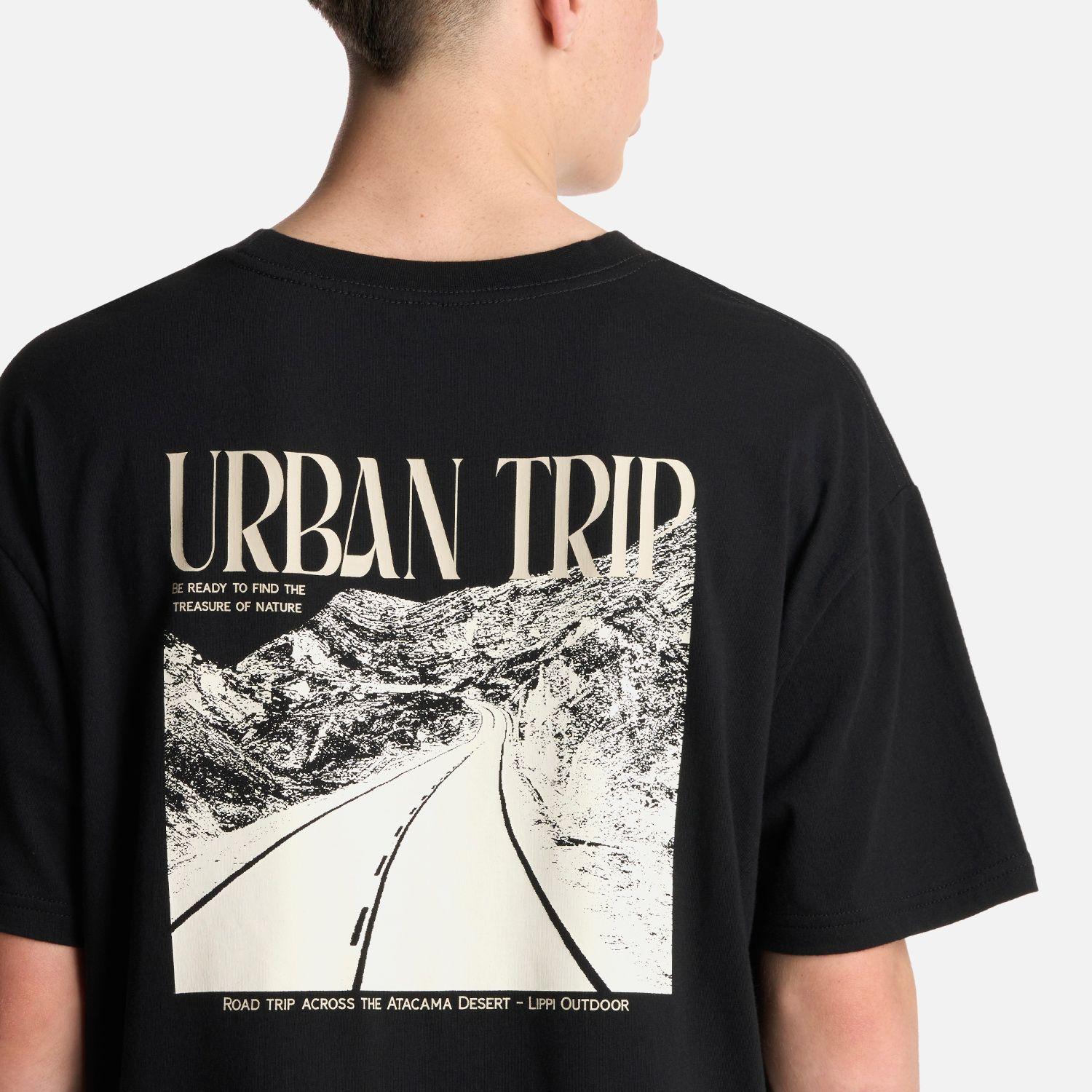 Polera Teen Boy Urban Trip Oversize T-Shirt Negro Lippi-3