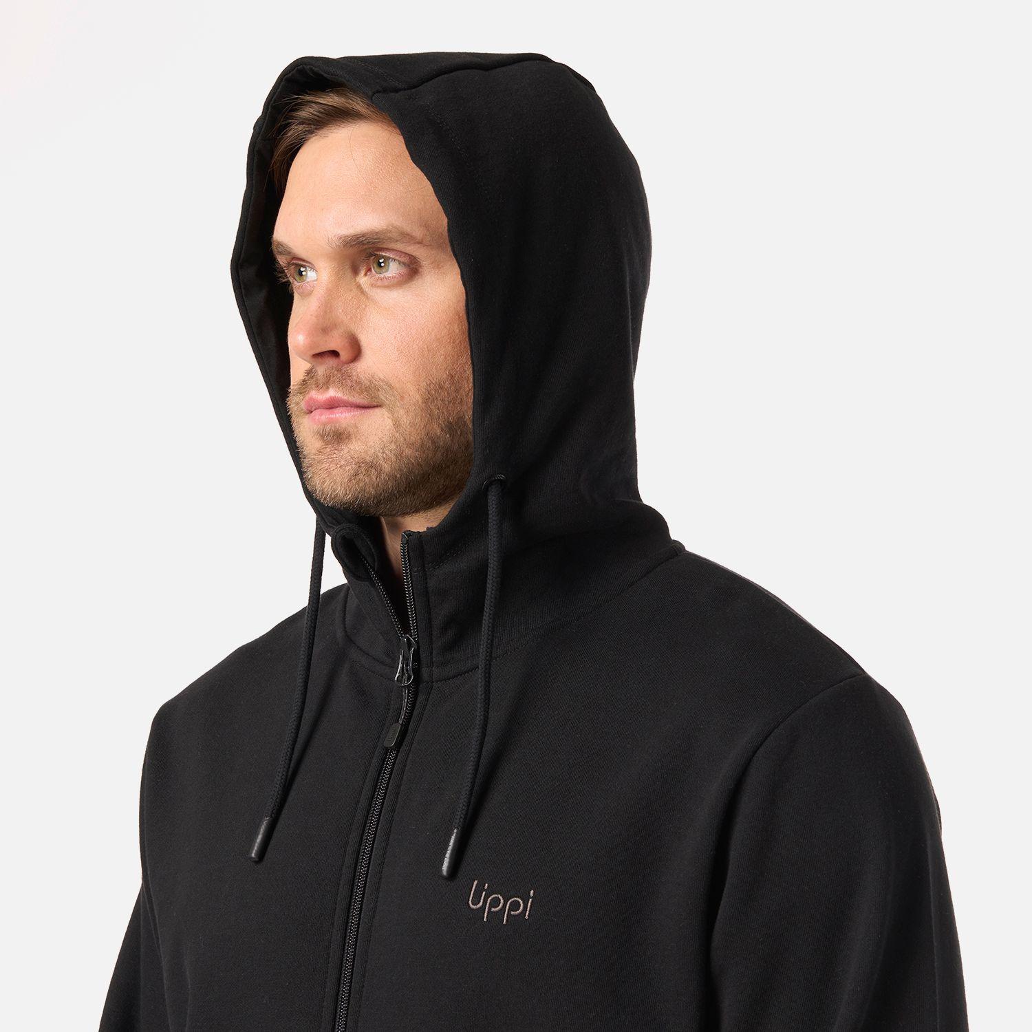 Polerón Hombre Ulmo Full Zip Hoody Sweatshirt Negro Lippi V26-3