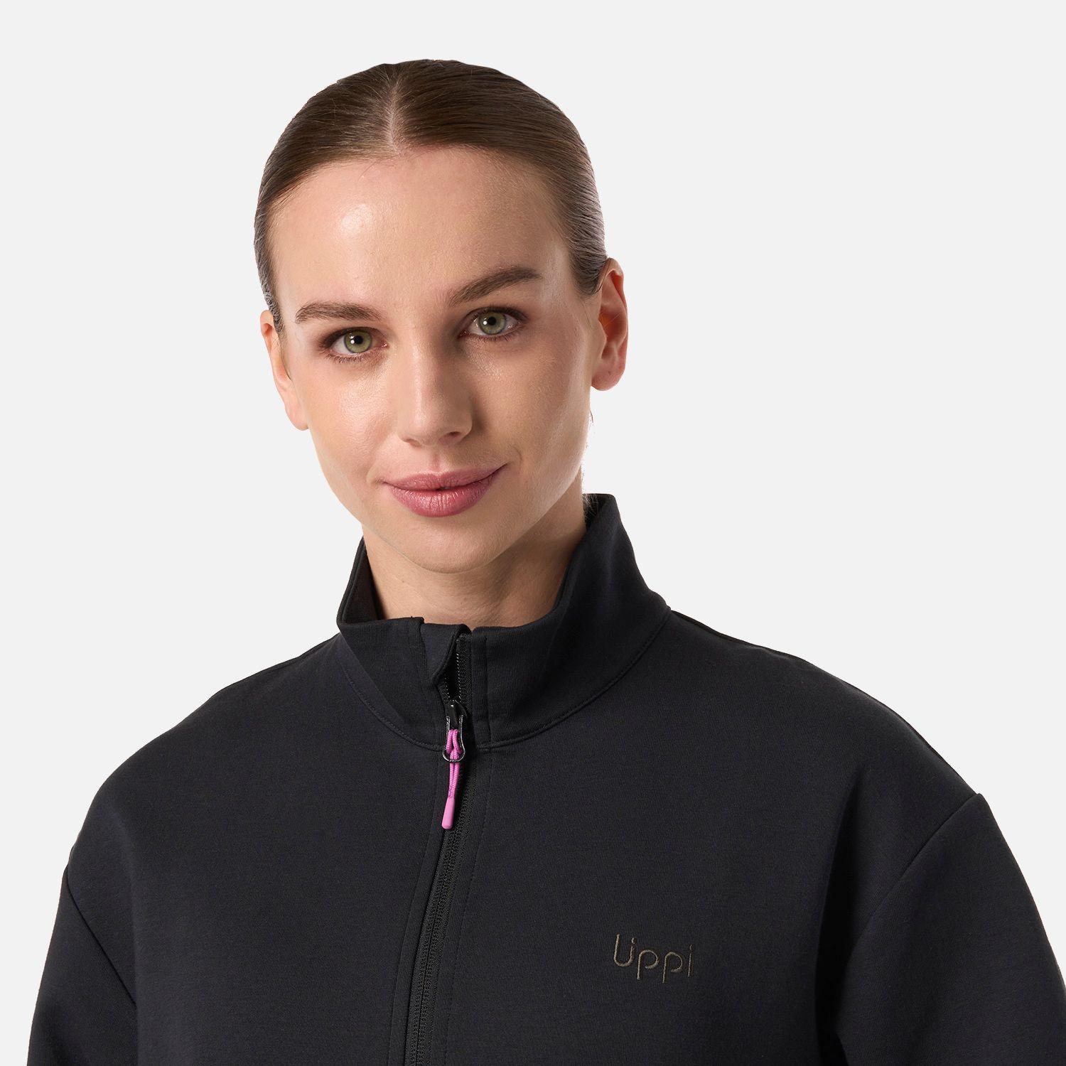 Polerón Mujer DownStreet 1/4 Zip Sweatshirt Negro Lippi V26-3