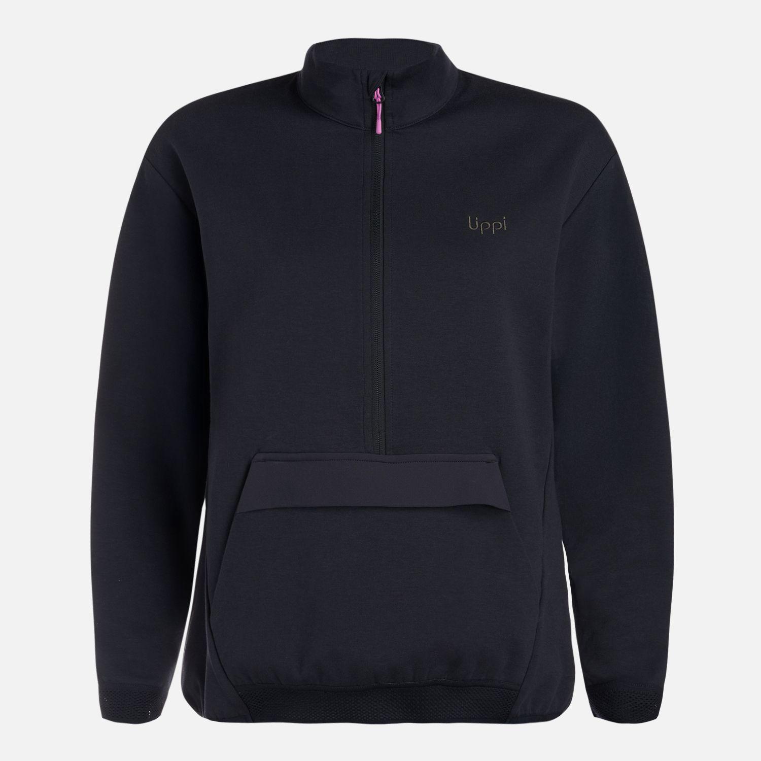 Polerón Mujer DownStreet 1/4 Zip Sweatshirt Negro Lippi V26-7