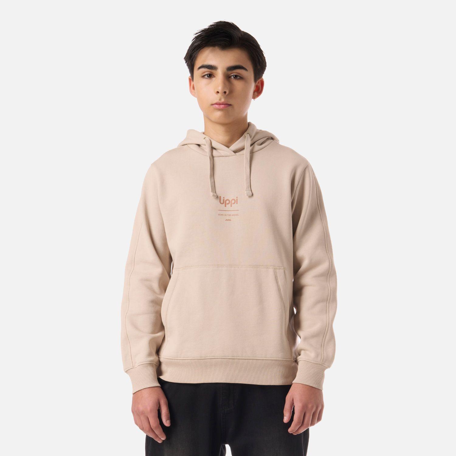 Polerón Teen Boy Ulmo Mid Point Hoody Sweatshirt Beige Lippi V26-0