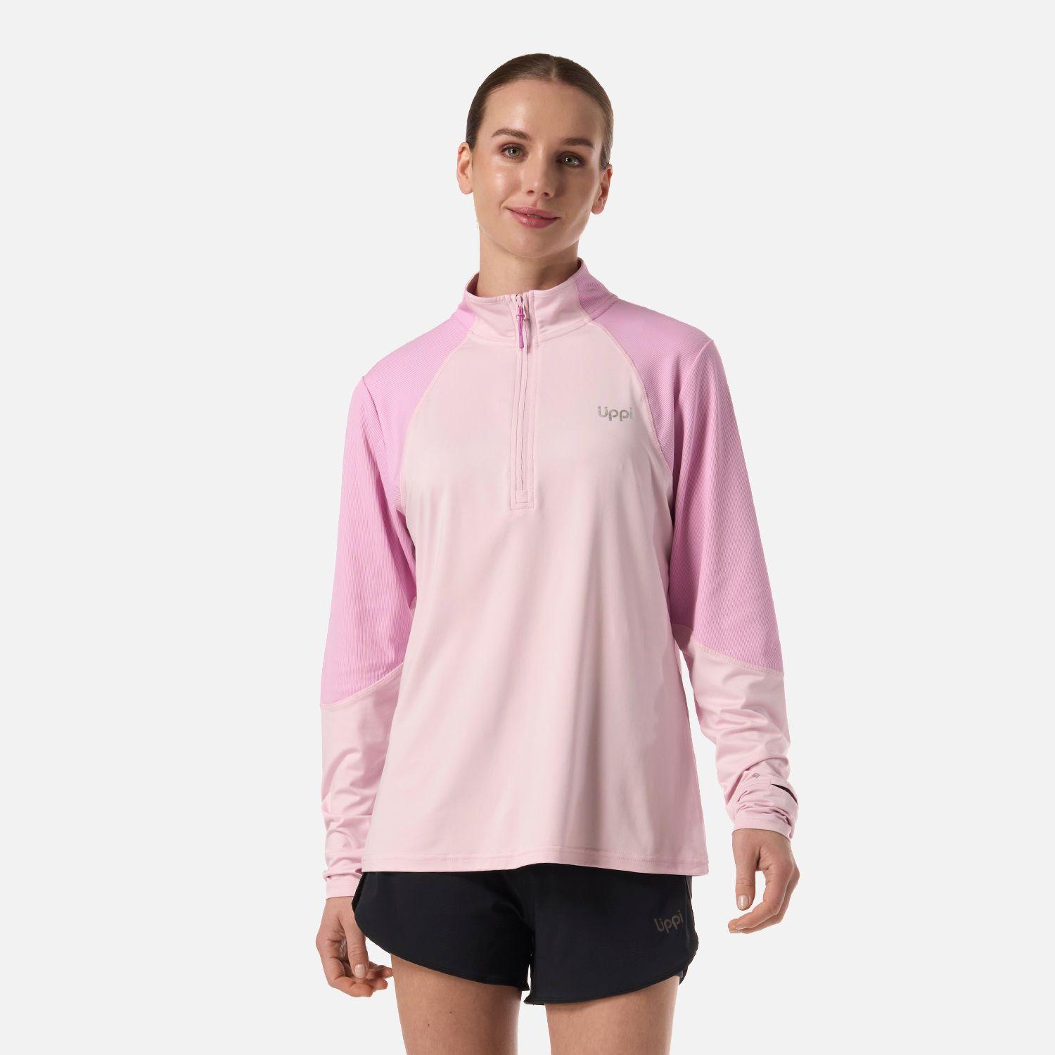 Polerón Mujer Puerto Trucco 1/4 Zip Rosa Lippi V26-0