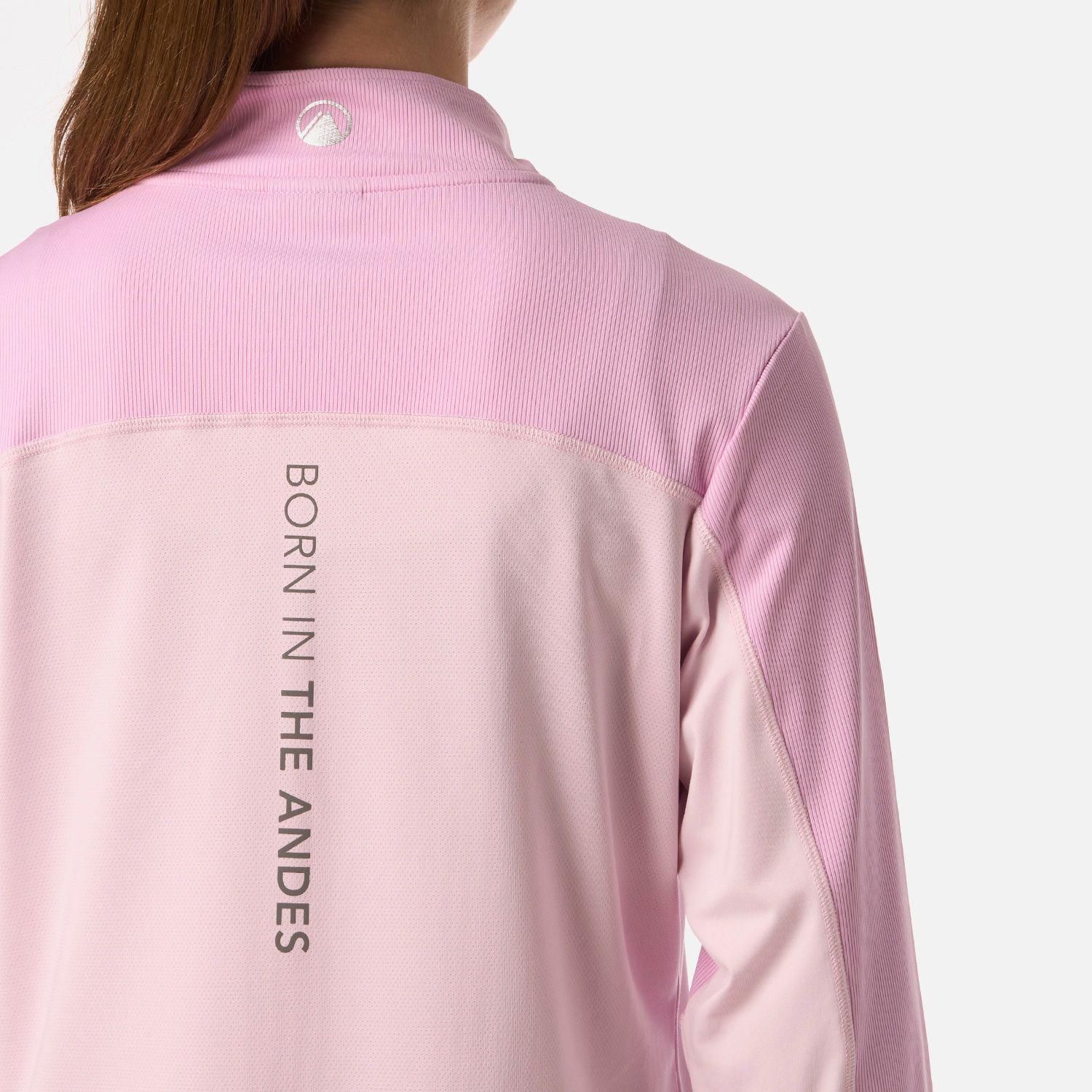 Polerón Mujer Puerto Trucco 1/4 Zip Rosa Lippi V26-4