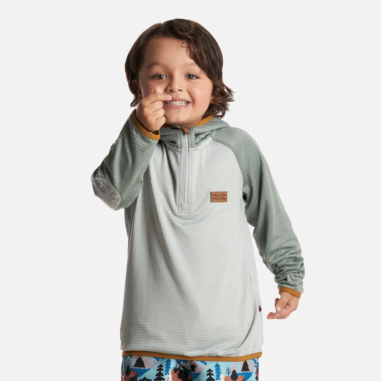 Poleron Unisex Taina poki Verde Grisaceo Haka Honu-1