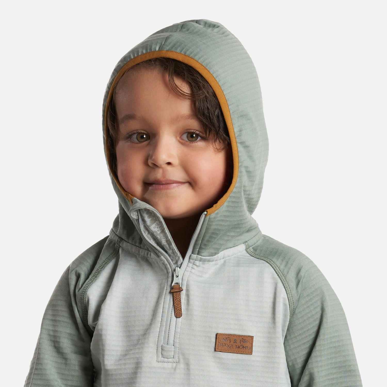 Poleron Unisex Taina poki Verde Grisaceo Haka Honu-4