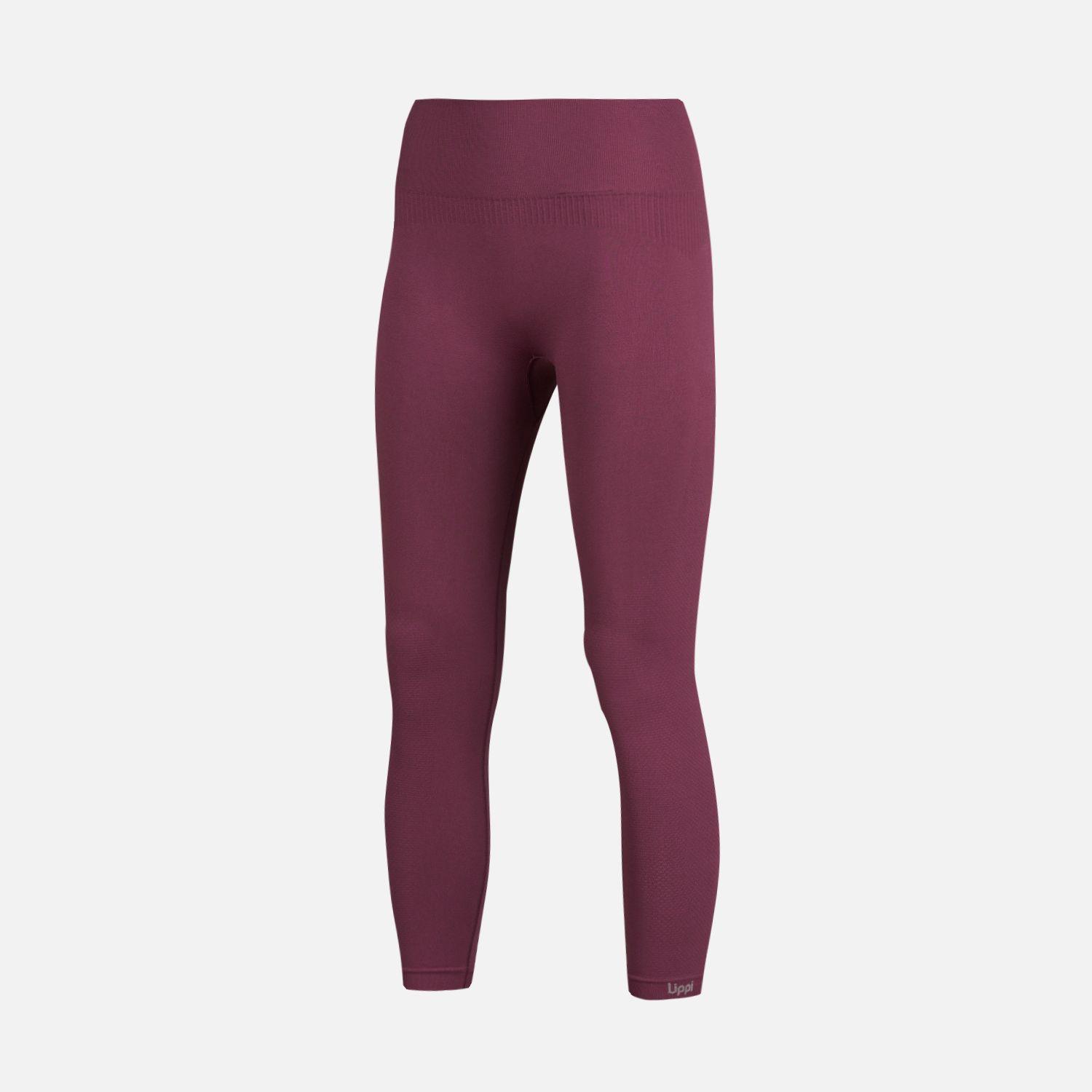 Calza Mujer In-Motion Seamless Leggings High Waist Melange Burdeo Lippi-0