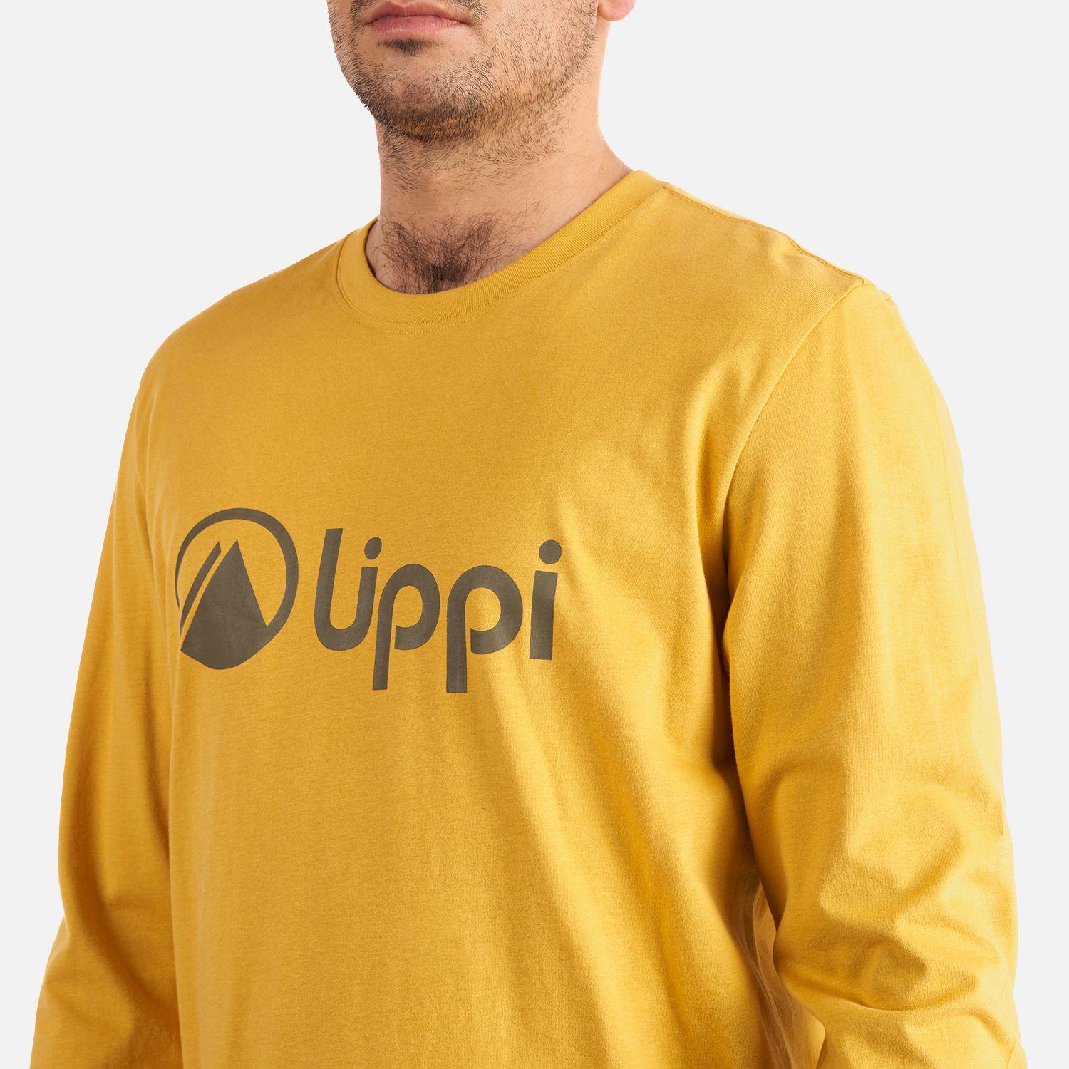 Polera Hombre Logo Lippi Long Sleeve T-Shirt Mostaza Lippi-5