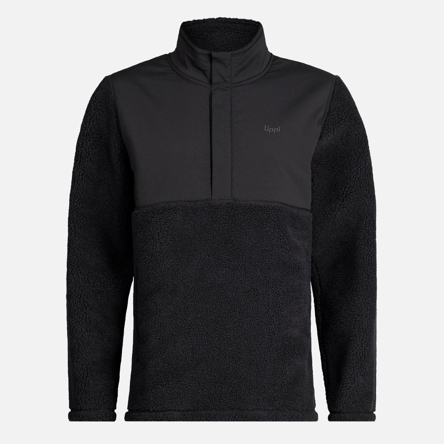 Poleron Hombre Glaciar Sherpa-Pro 1/4 Zip Jacket Negro Lippi-0