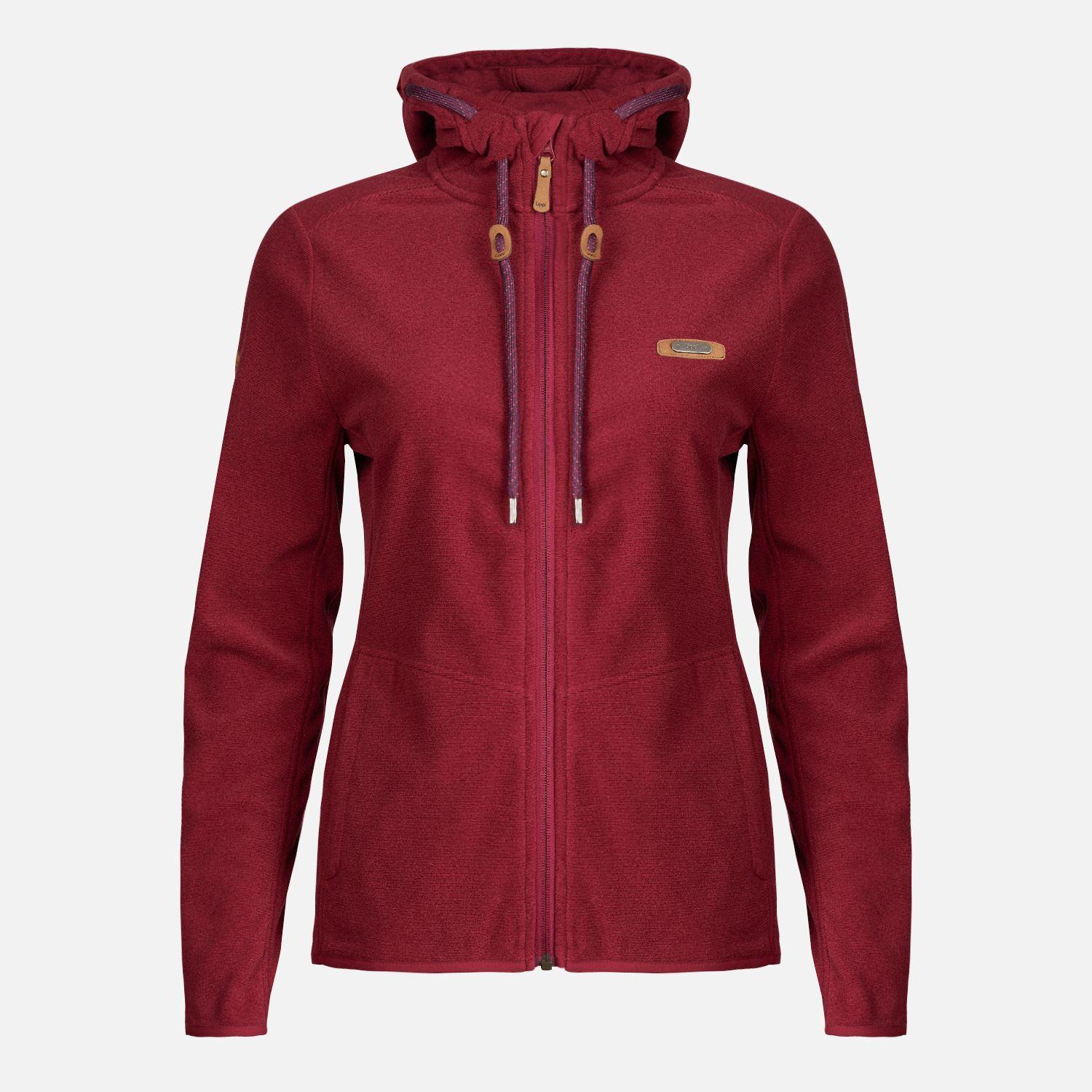 Poleron Mujer Stripes Nano-F Full Zip Hoody Frambuesa Lippi V23-0