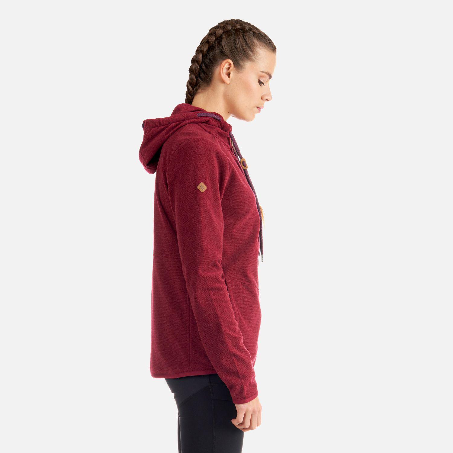 Poleron Mujer Stripes Nano-F Full Zip Hoody Frambuesa Lippi V23-3