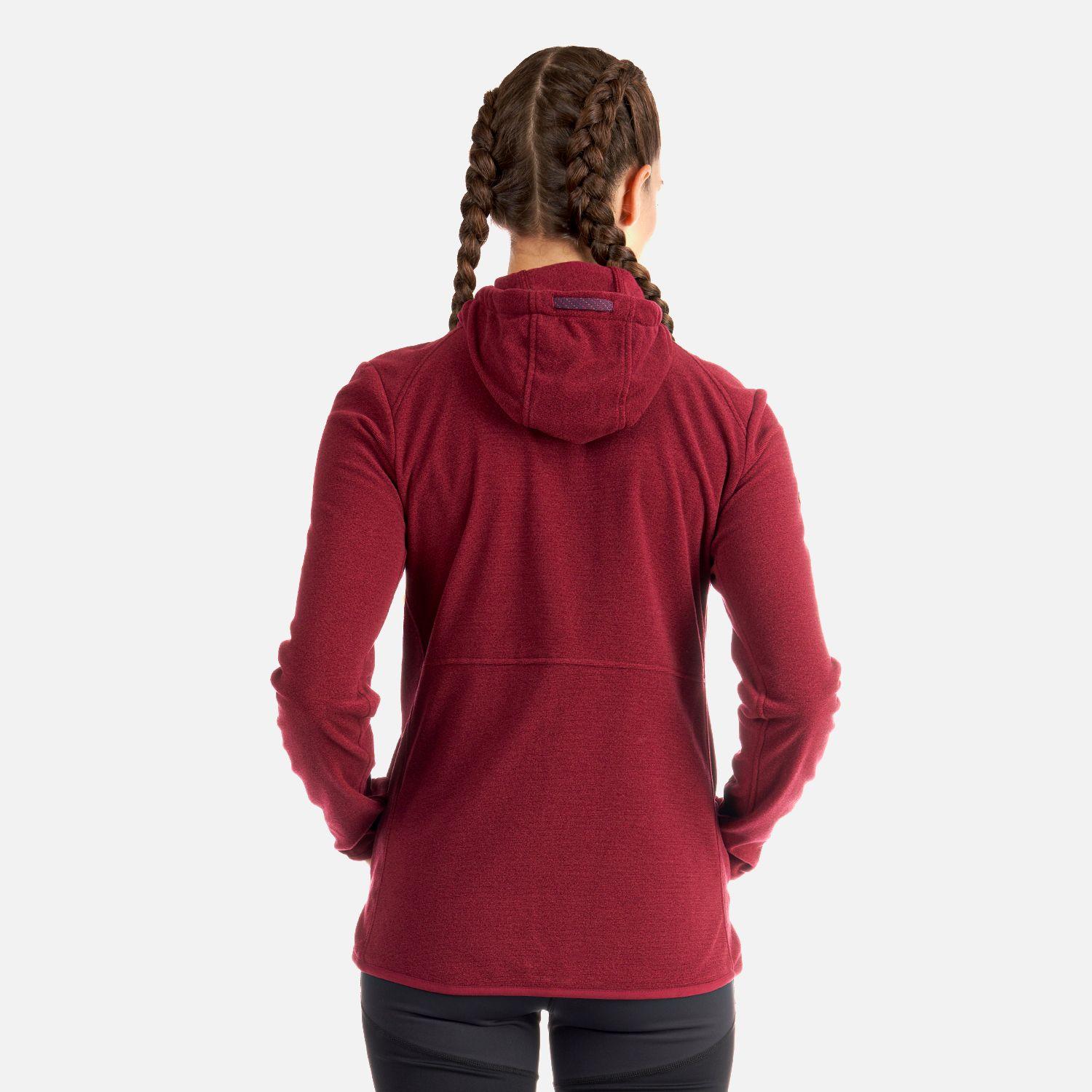 Poleron Mujer Stripes Nano-F Full Zip Hoody Frambuesa Lippi V23-4