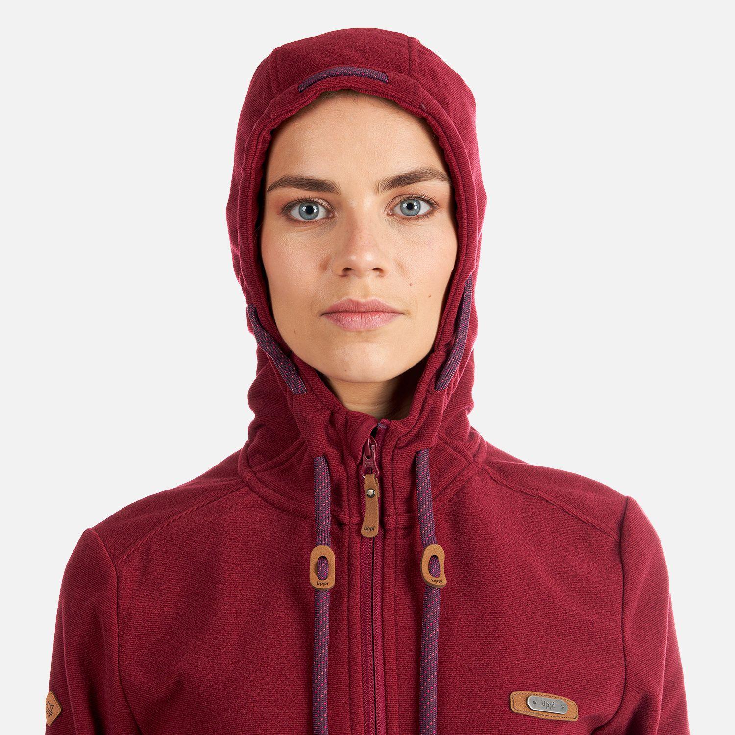 Poleron Mujer Stripes Nano-F Full Zip Hoody Frambuesa Lippi V23-5
