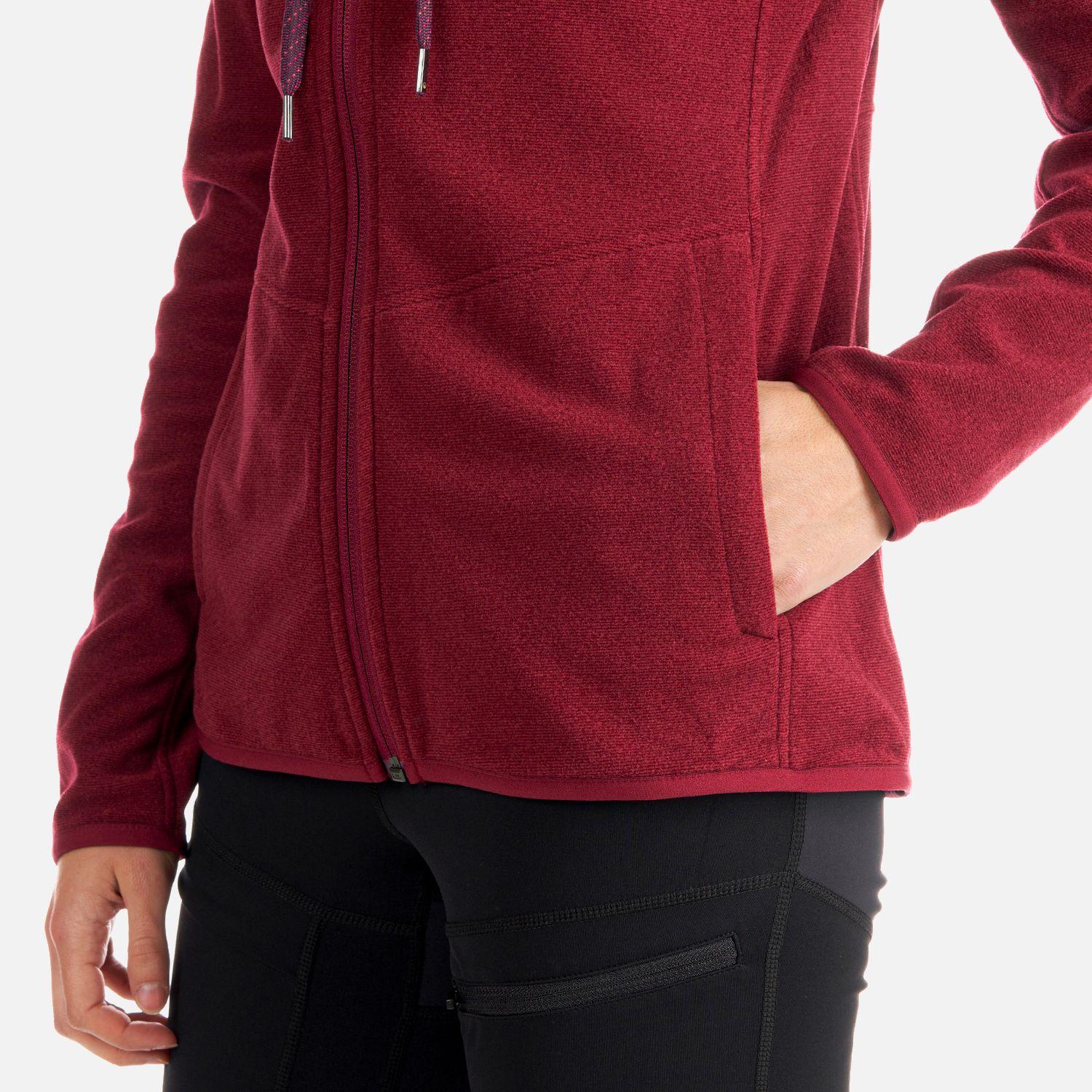 Poleron Mujer Stripes Nano-F Full Zip Hoody Frambuesa Lippi V23-6