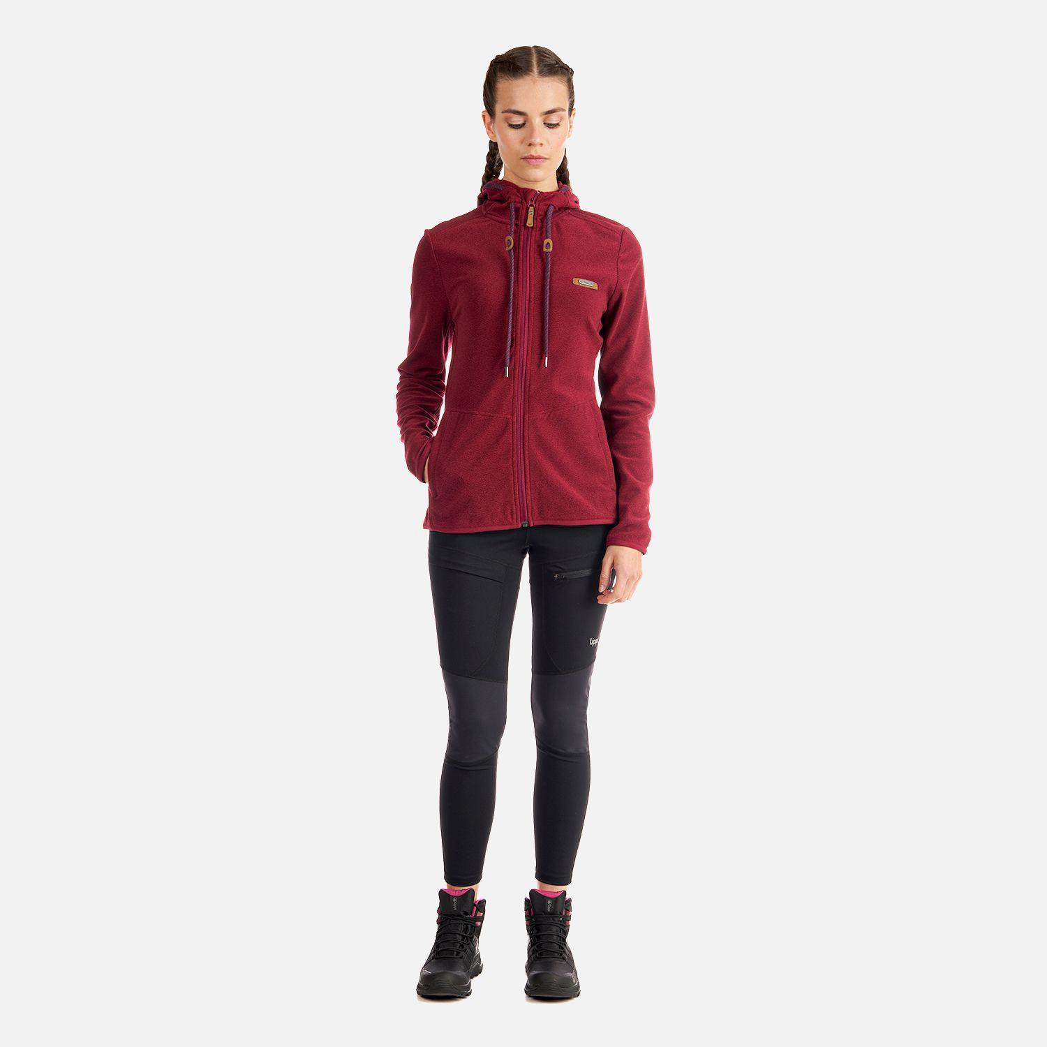 Poleron Mujer Stripes Nano-F Full Zip Hoody Frambuesa Lippi V23-7