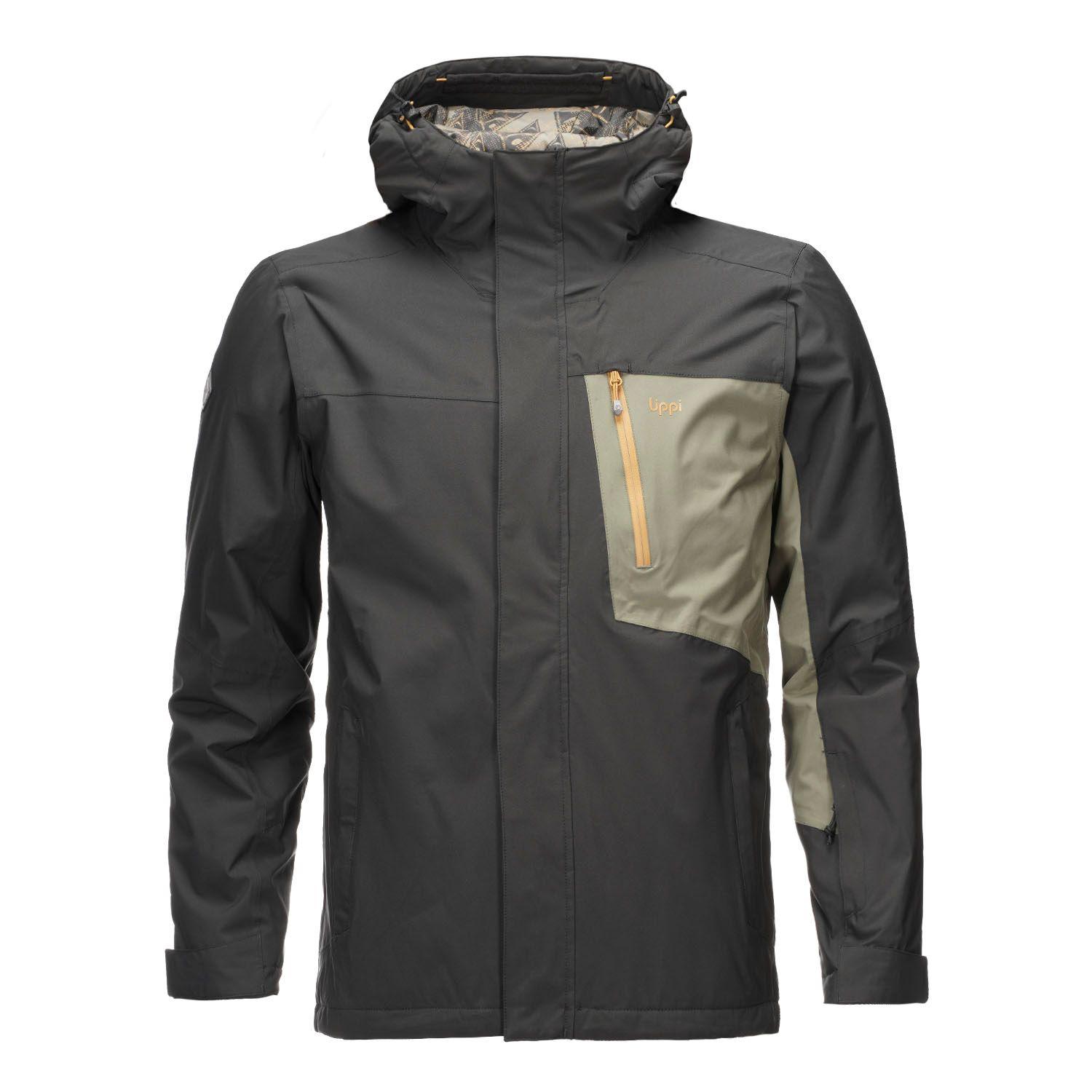 Chaqueta Teen Boy Shelter B-Dry Hoody Jacket Grafito / Verde Mate Lippi I23-0