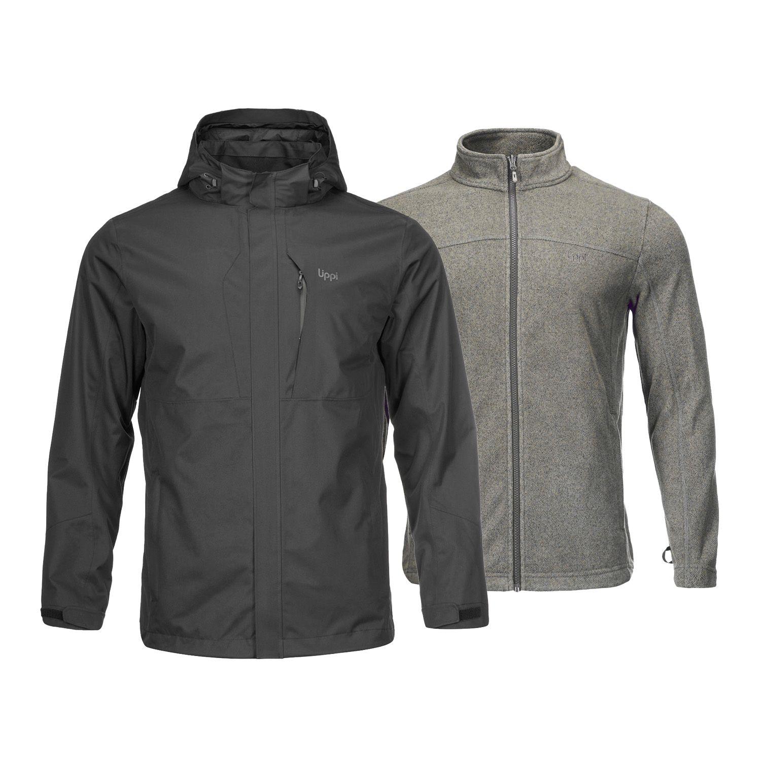 Chaqueta Hombre Tres Cruces Fusion-3 Hoody Jacket Negro/ Negro Lippi-0