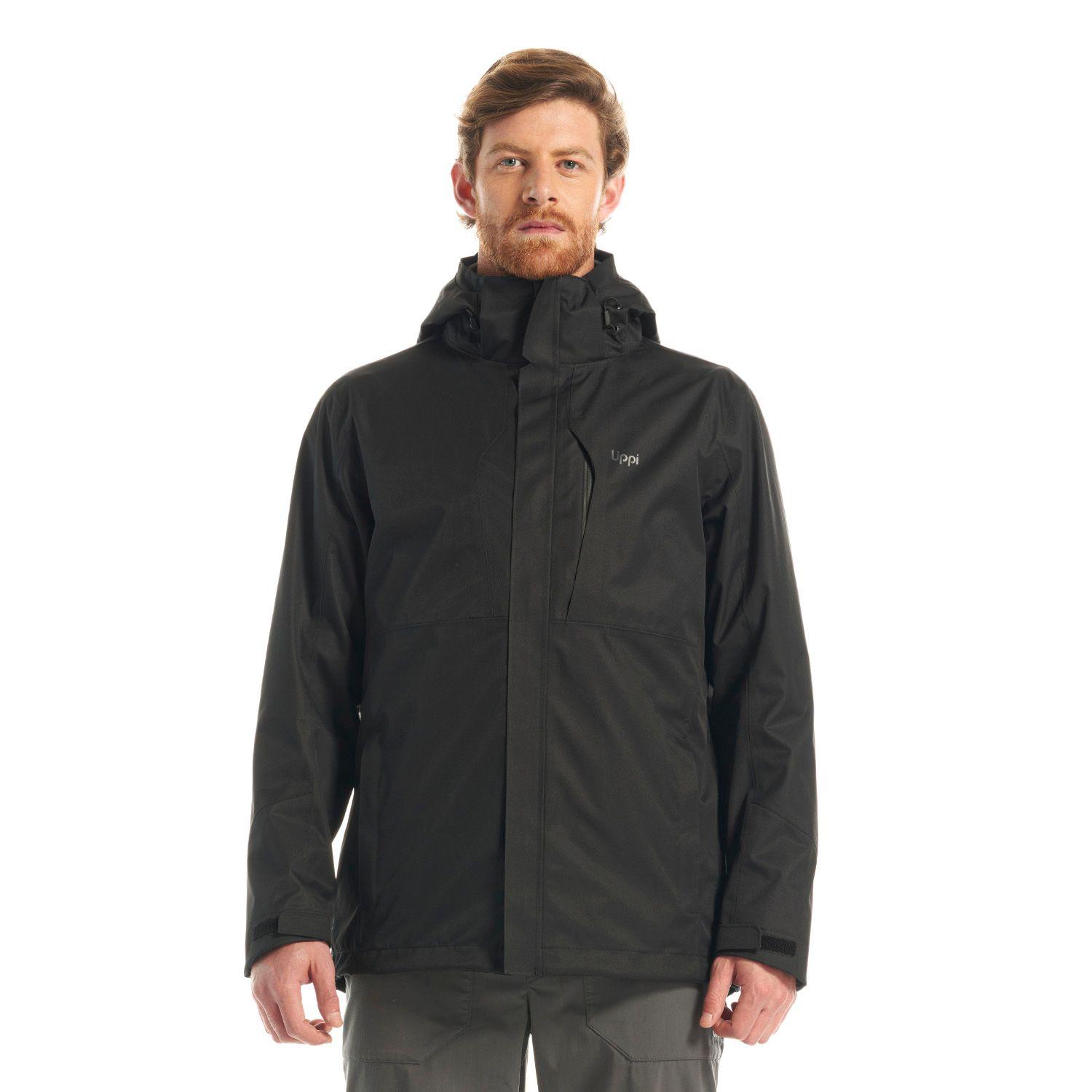 Chaqueta Hombre Tres Cruces Fusion-3 Hoody Jacket Negro/ Negro Lippi-1