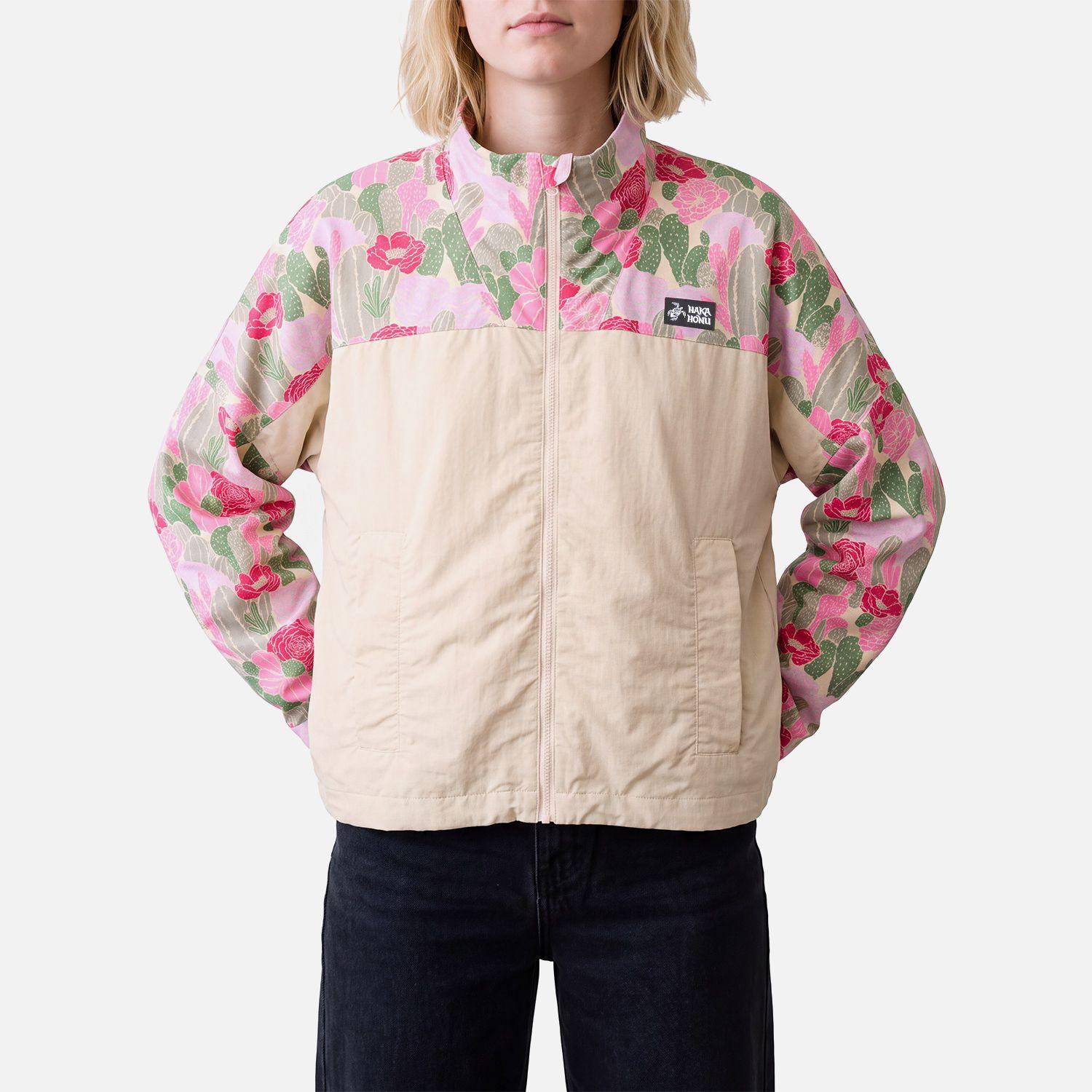Chaqueta Mujer Hija Del Viento Print Crema Haka Honu V27-0