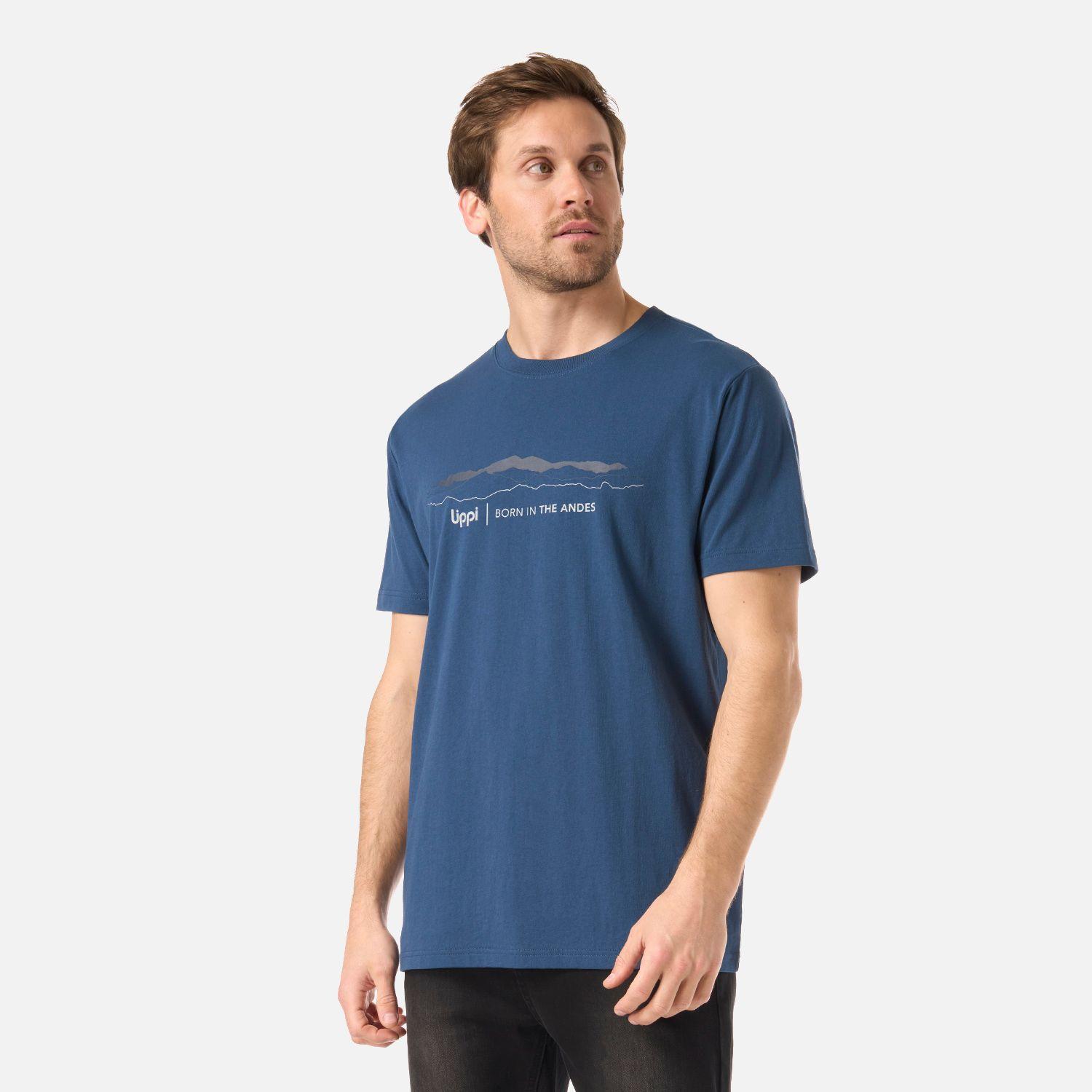 Polera Hombre Logo Lippi Front Print T-Shirt Azul Oscuro Lippi V26-1