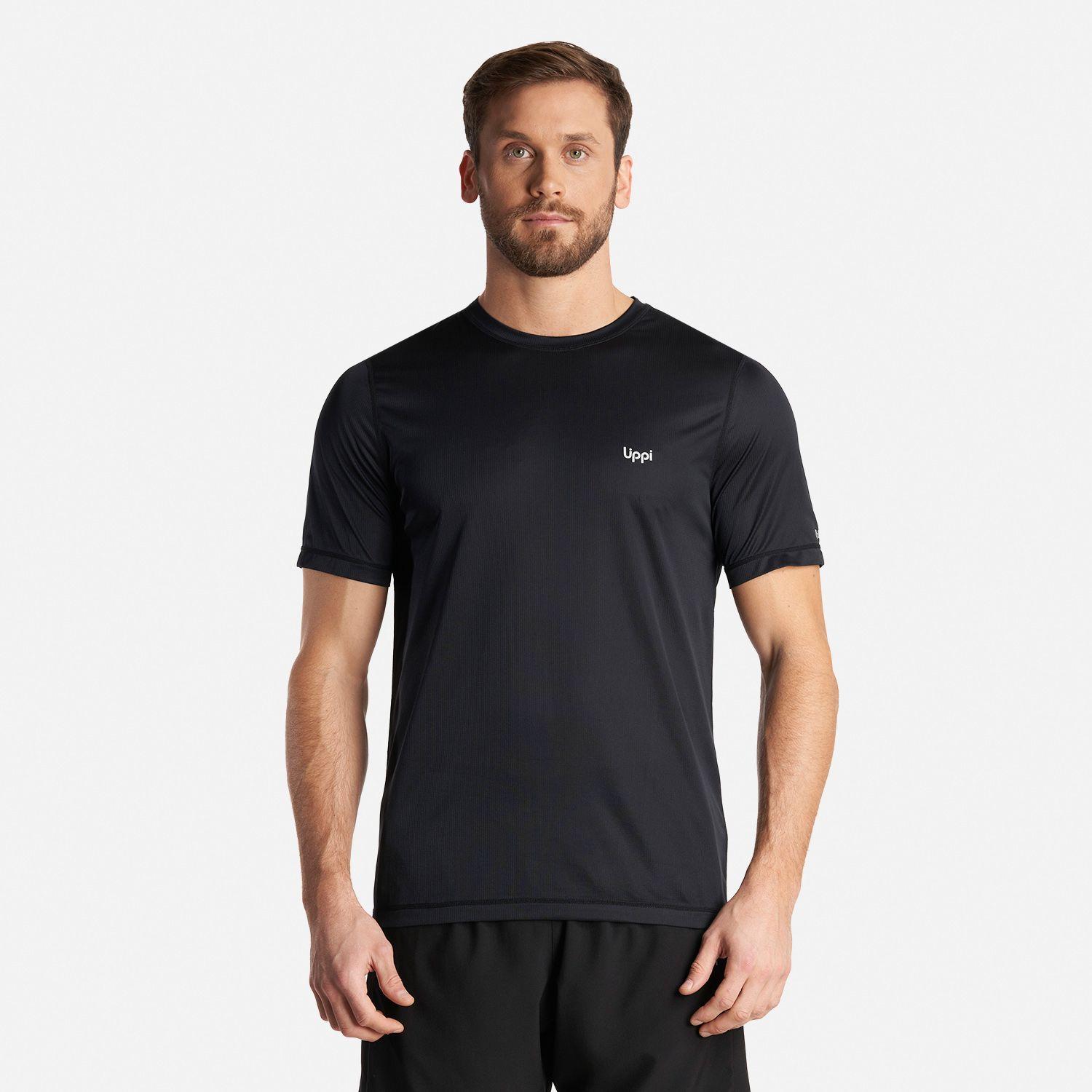 Polera Hombre Core Q-Dry T-Shirt Negro Lippi I24-1