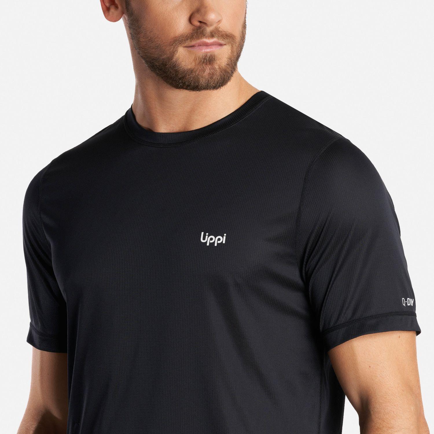 Polera Hombre Core Q-Dry T-Shirt Negro Lippi I24-4