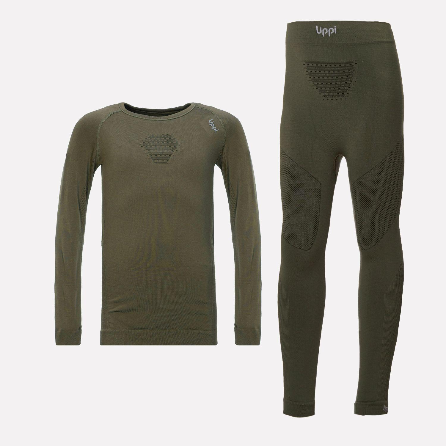 Primera Capa Niño Skintec 2000 Warm Pack Verde Musgo Lippi-0