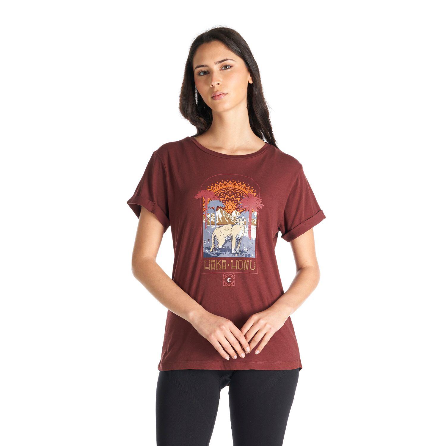 Polera Mujer Polo Burdeo Haka Honu-1