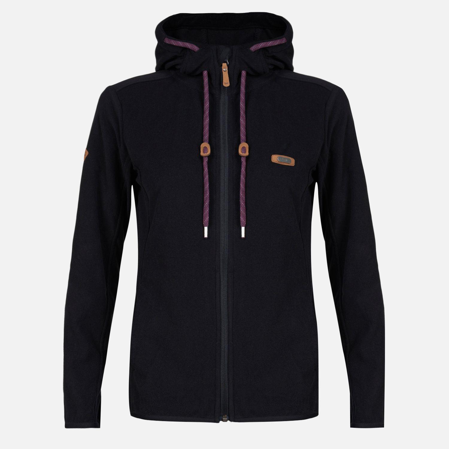 Poleron Teen Girl Stripes Nano-F Full Zip Negro Lippi V22-0