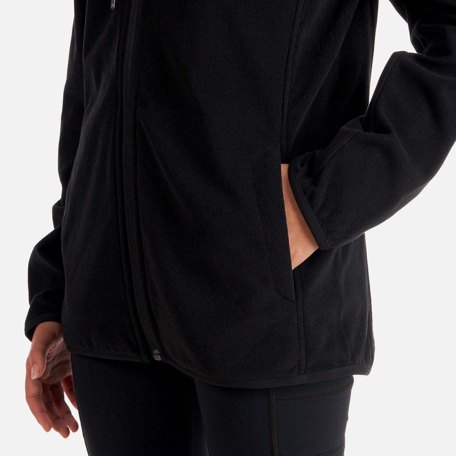 Poleron Teen Girl Stripes Nano-F Full Zip Negro Lippi V22-6