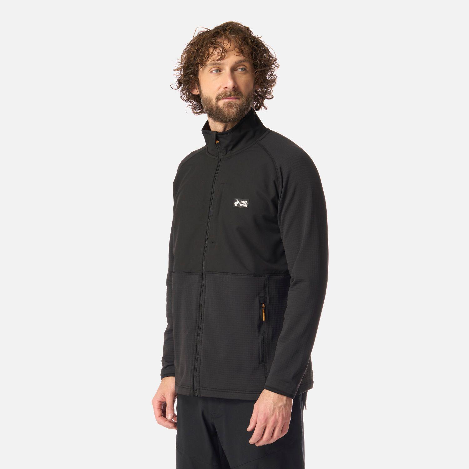 Polerón Hombre Taina Full Zip Negro Haka Honu I26-1