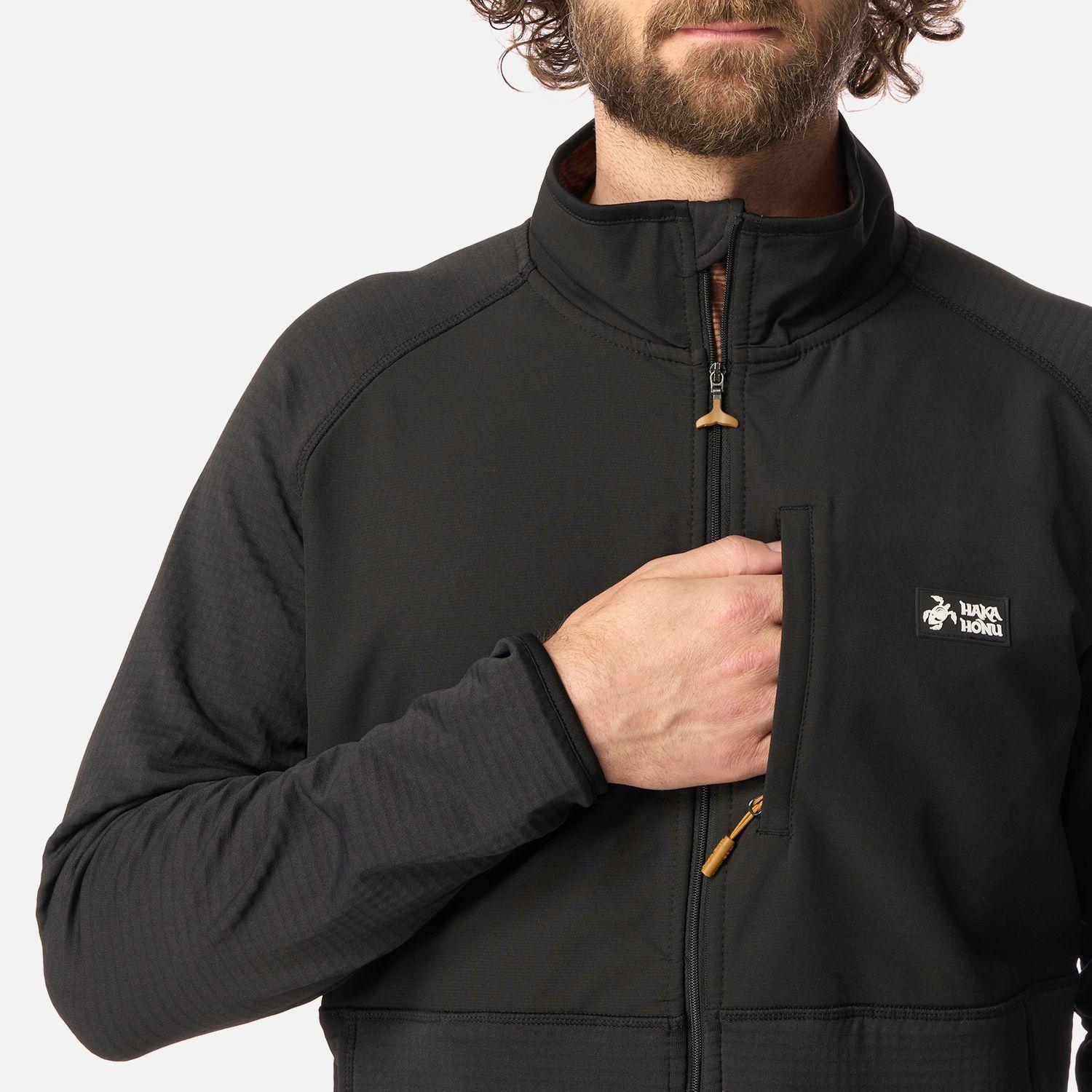 Polerón Hombre Taina Full Zip Negro Haka Honu I26-3