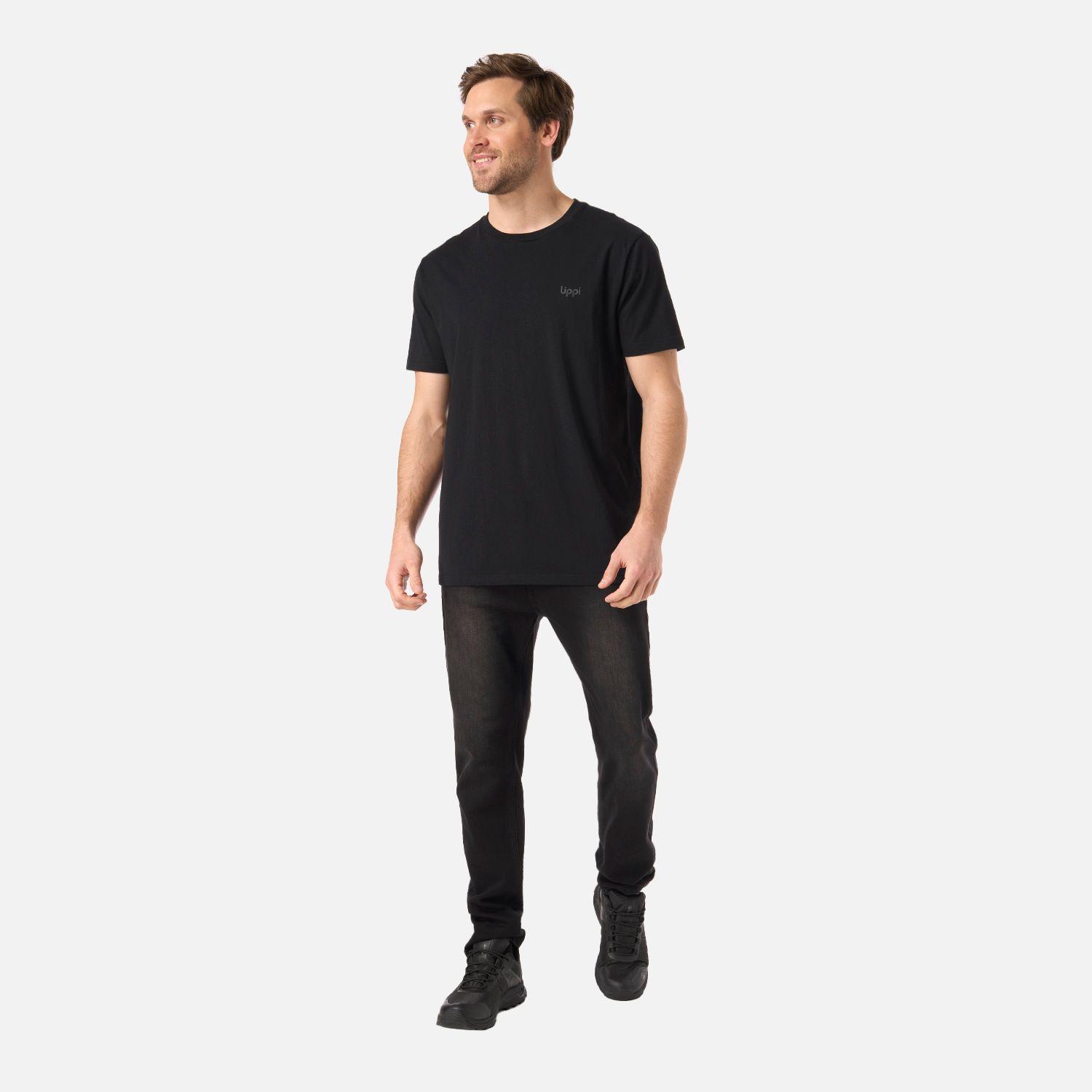 Polera Hombre Mountain Vibes T-Shirt Negro Lippi V26-4