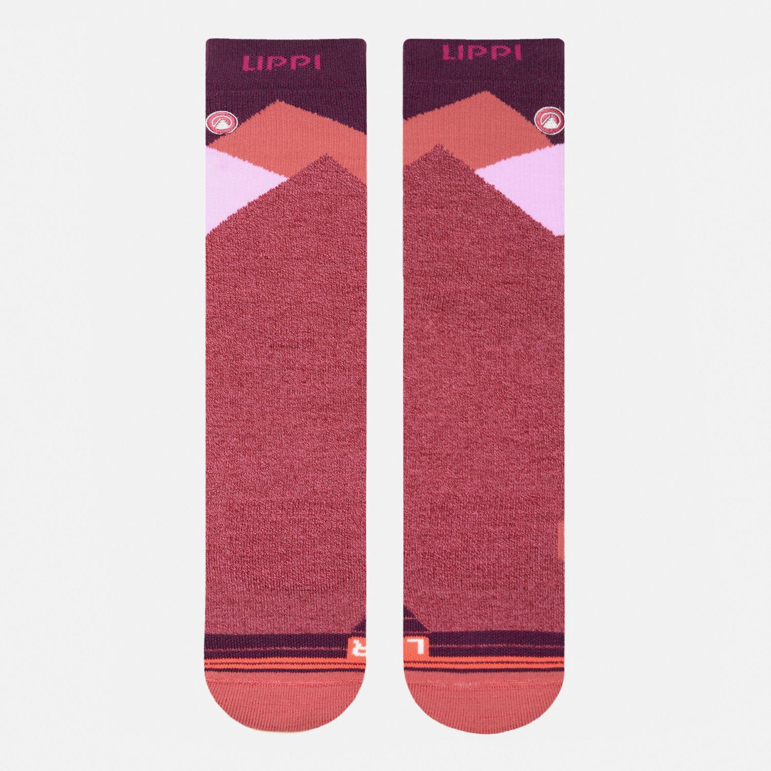 Calcetin Mujer All Mountain Ski Socks Melange Morado Lippi-1