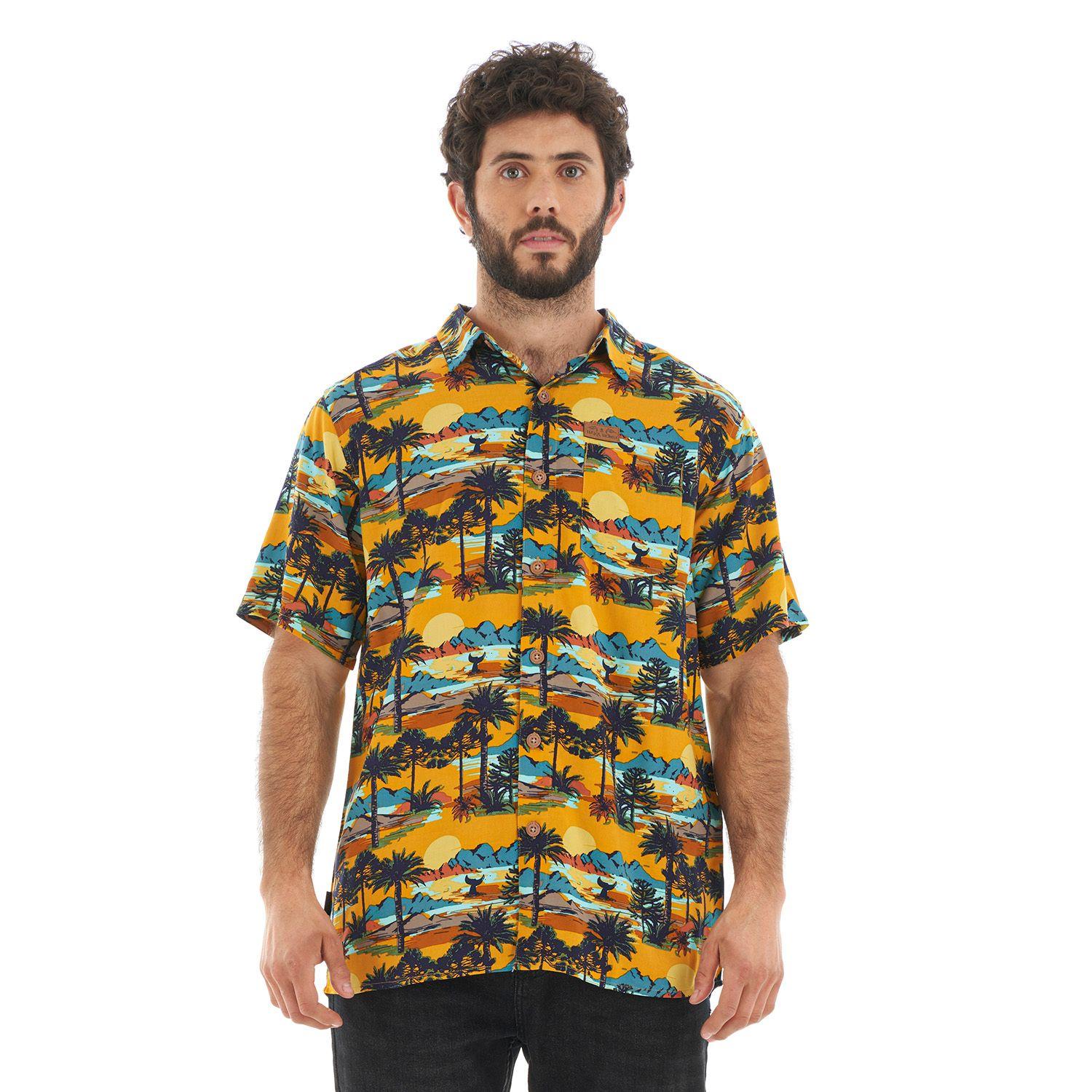Camisa Hombre Aflora Mostaza Haka Honu-1