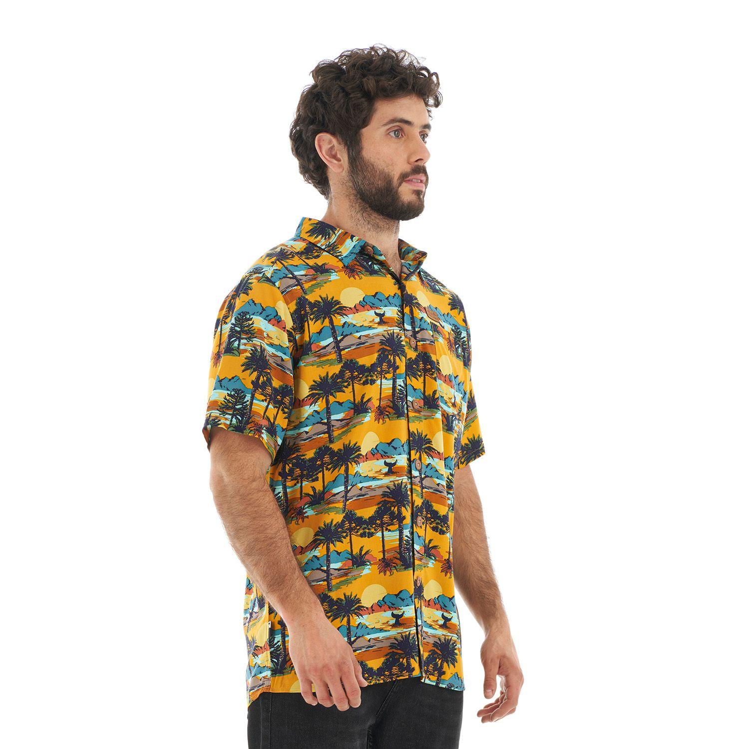 Camisa Hombre Aflora Mostaza Haka Honu-2