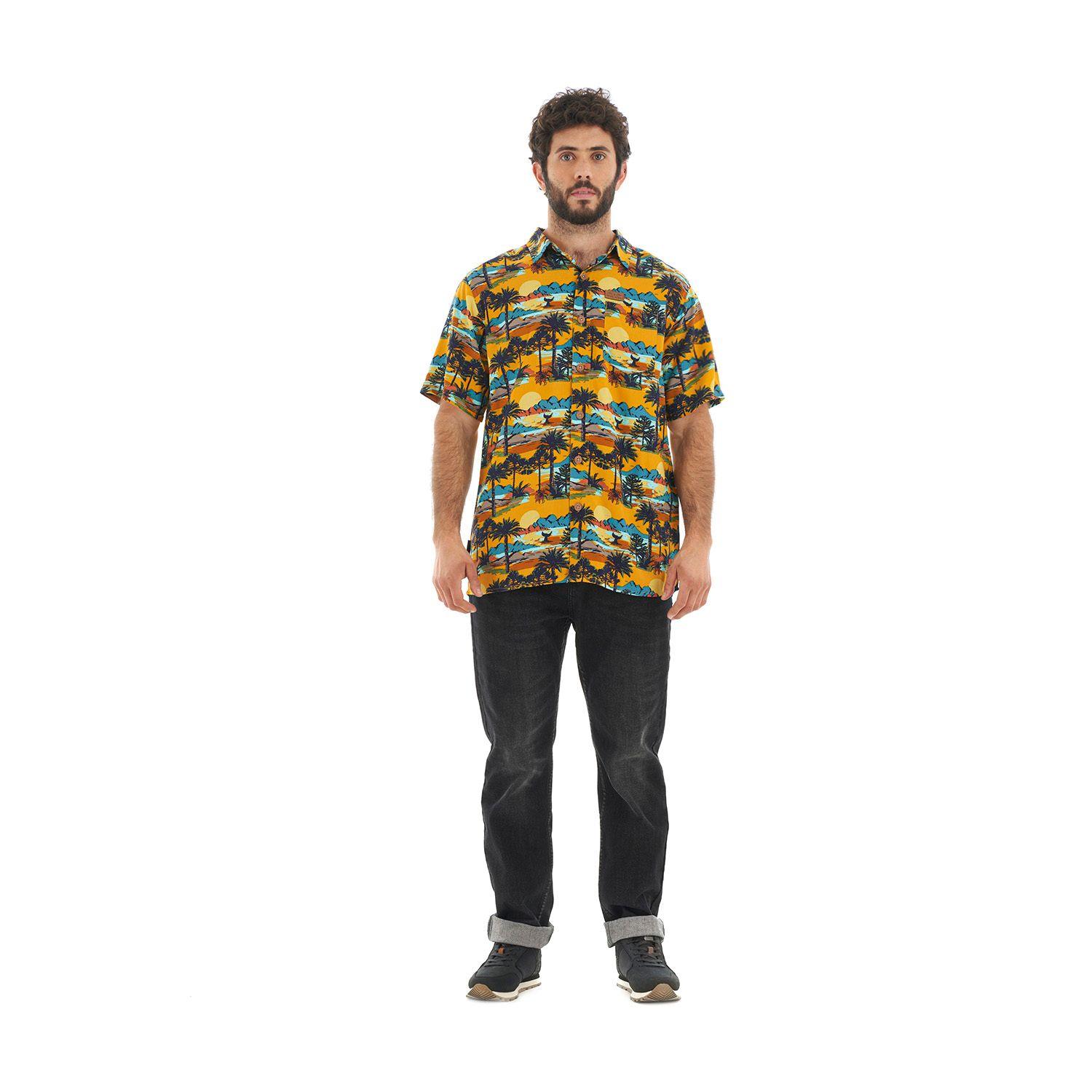 Camisa Hombre Aflora Mostaza Haka Honu-7